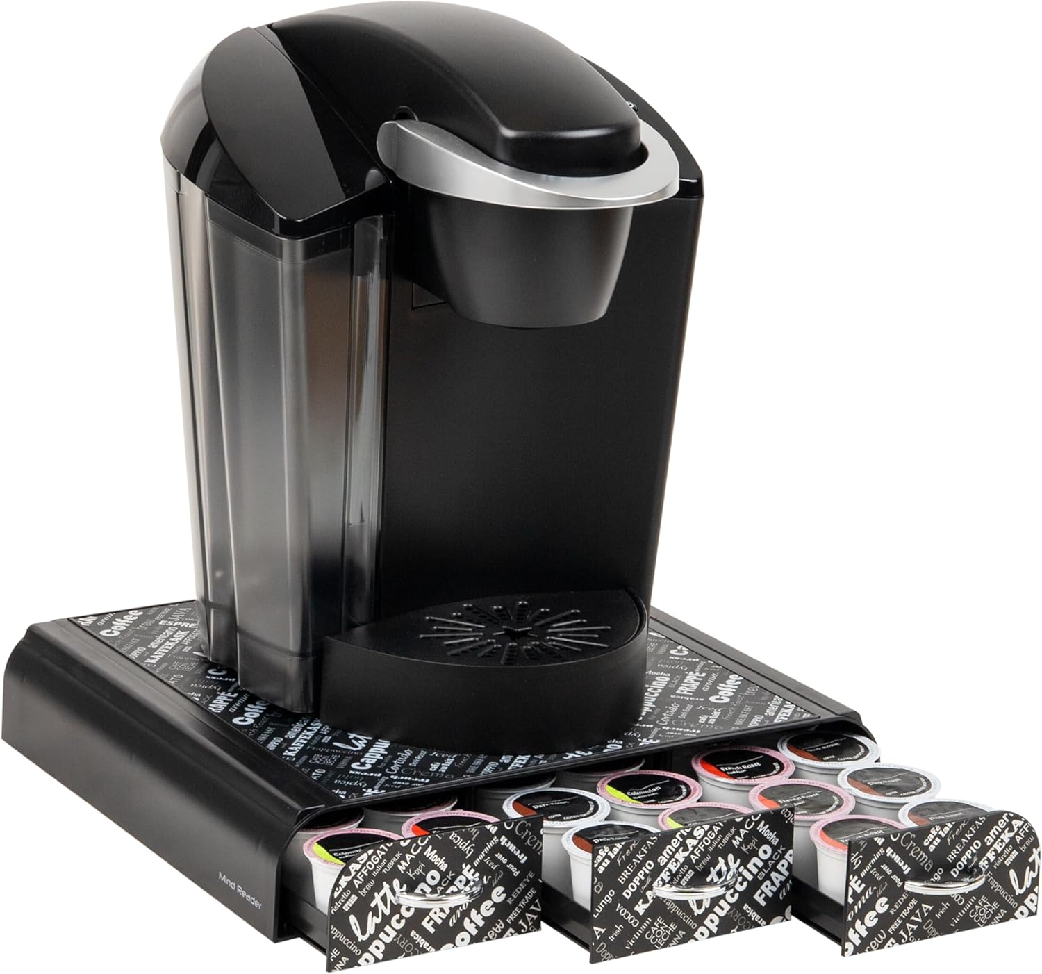 Mind Reader 'Anchor' Triple Drawer Single Serve Coffee Pod Holder, Black Print image number 4