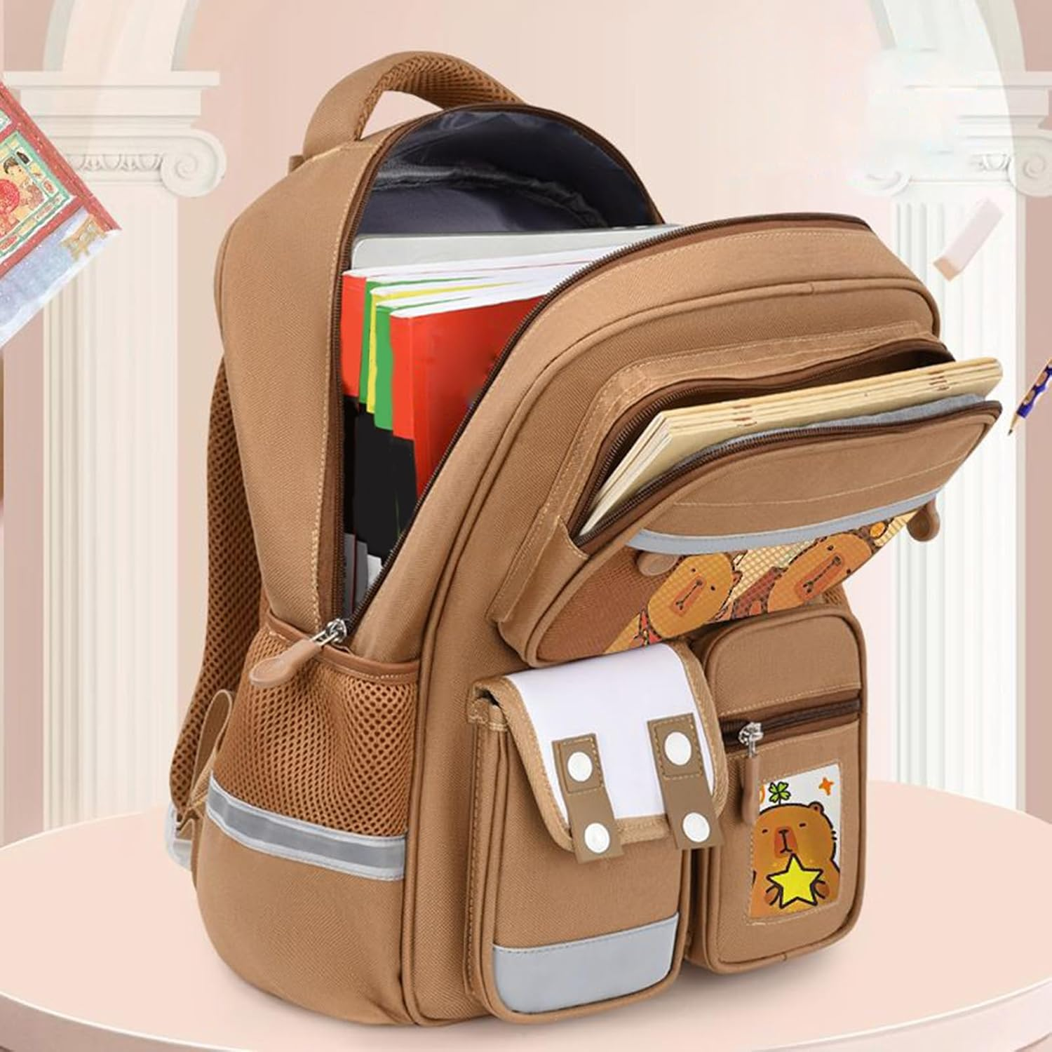 Capybara Bookbag - Cute Capybara Backpack - Laptop Travel Bookbag Casual for Girls Teens Students Kids Boys Birthday Party Outdoor Camping image number 1