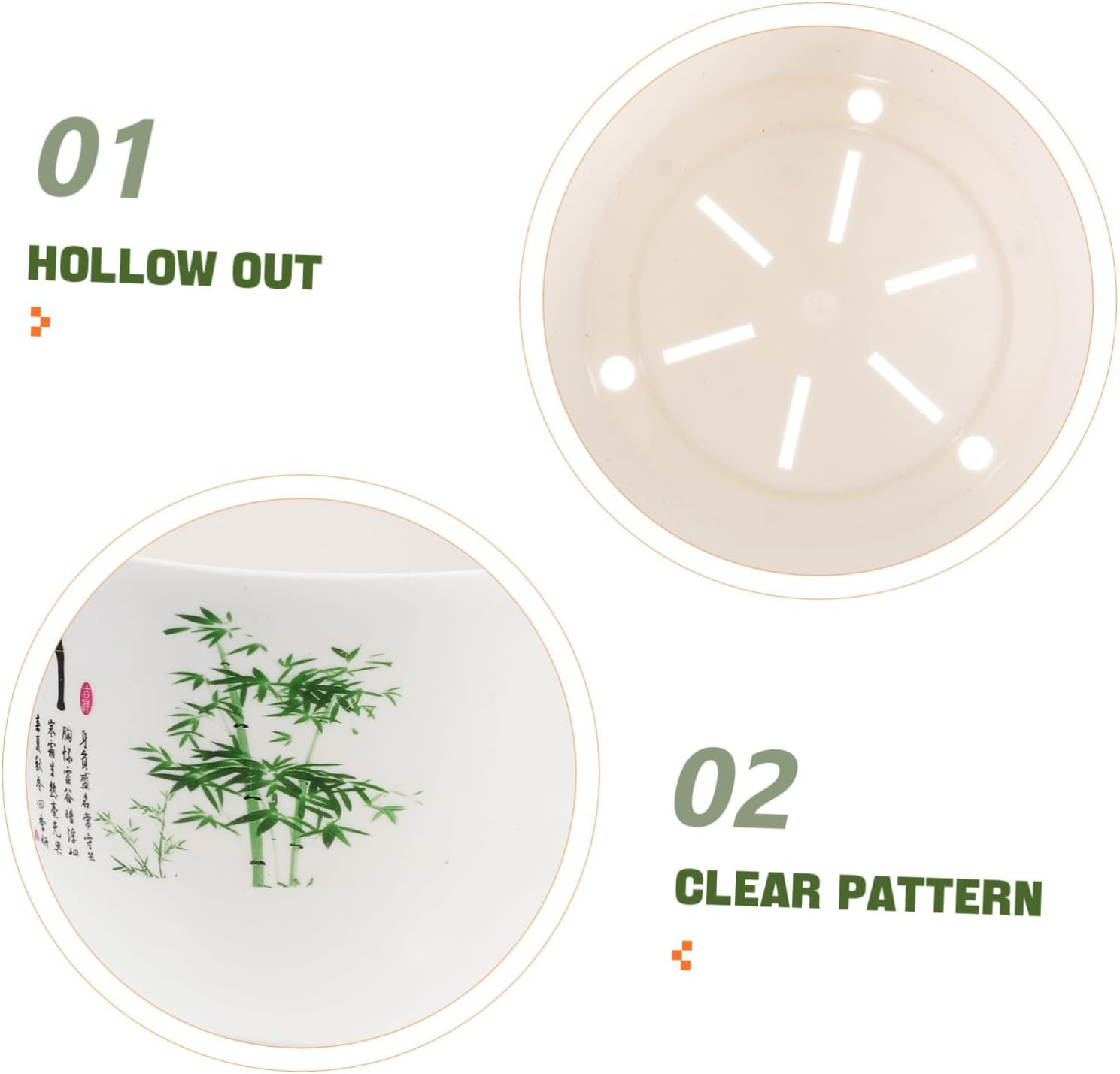 Sosoport 2Pcs Hydroponic Planter Bowl Home Gardening Pot Plastic Daffodil Pot for Indoor Outdoor Use - Multi image number 4