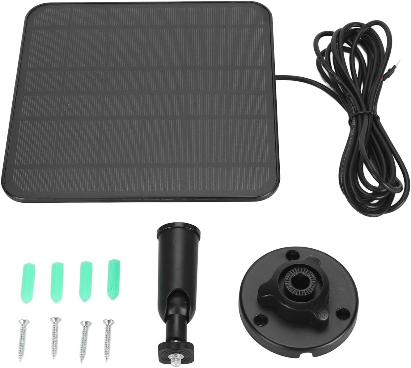 Solar Panel for for Nest Camera, 12W Solar Panel Solar Panel Charger IP66 Waterproof 360 Degree Adjustable Bracket for Video Doorbell 2 3 4 plus (CSP5W-O-B) - Csp5W-O-B image number 5