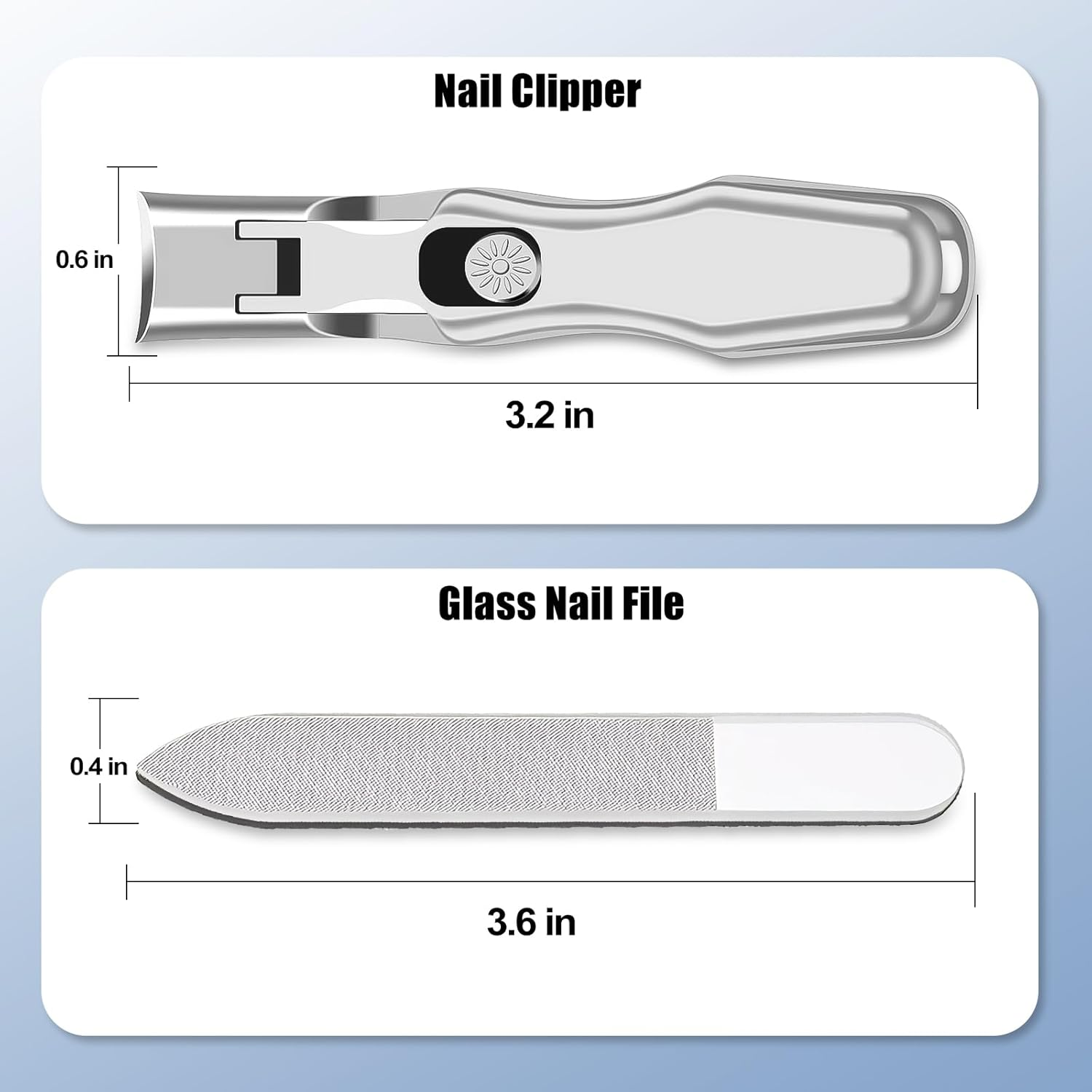 Heavy Duty Nail Clippers for Thick Nails, Wide Opening, Self Collecting, Ultra-Sharp and Durable Fingernail Toenail Clippers for Men Women, Seniors, 18-Month Replacement Warranty (Silver)