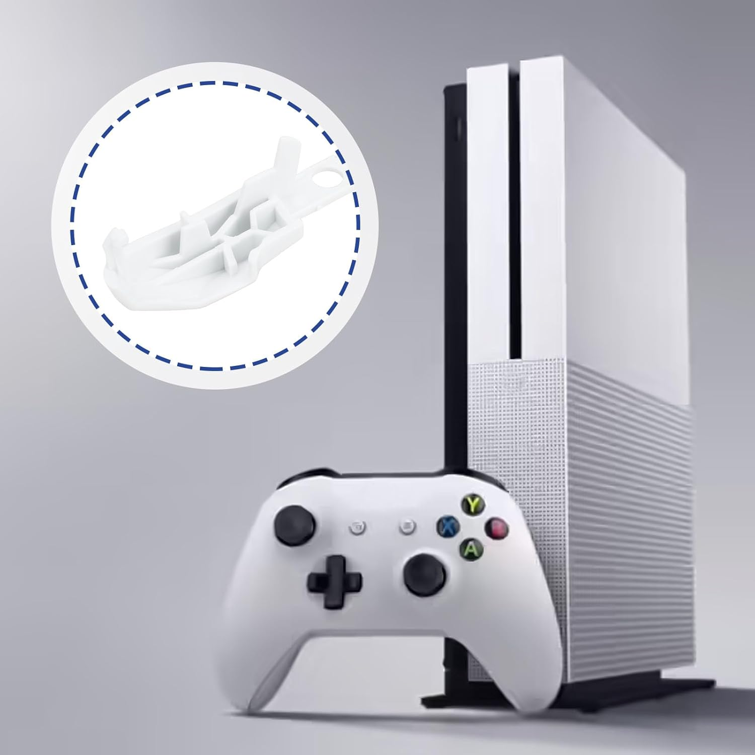 Emsea 6Pcs Trigger Bumper Button Game Console Controller Buttons Compatible with Xbox ONE Slim RB LB White - White image number 6