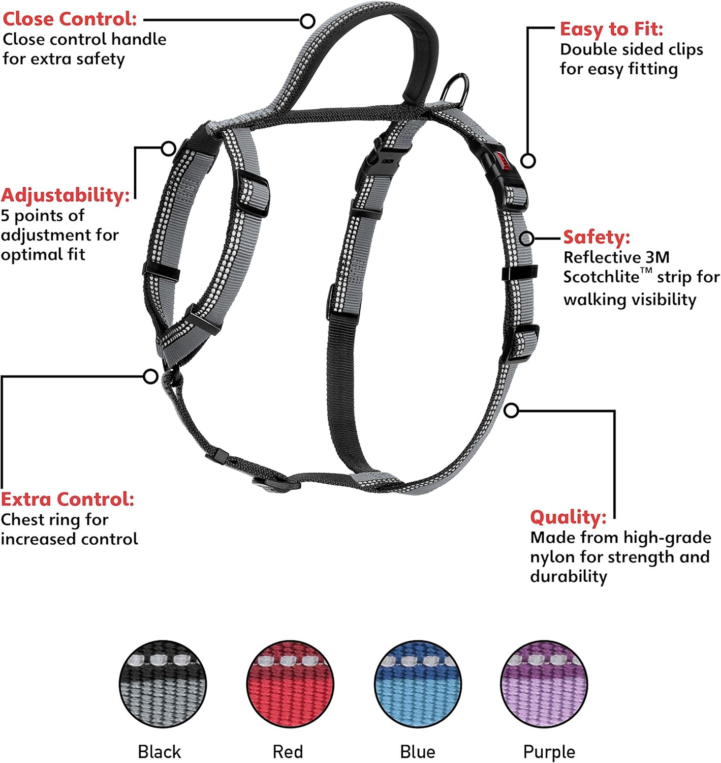 Company of Animals Halti Walking Harness for Dogs, Small, Black image number 4