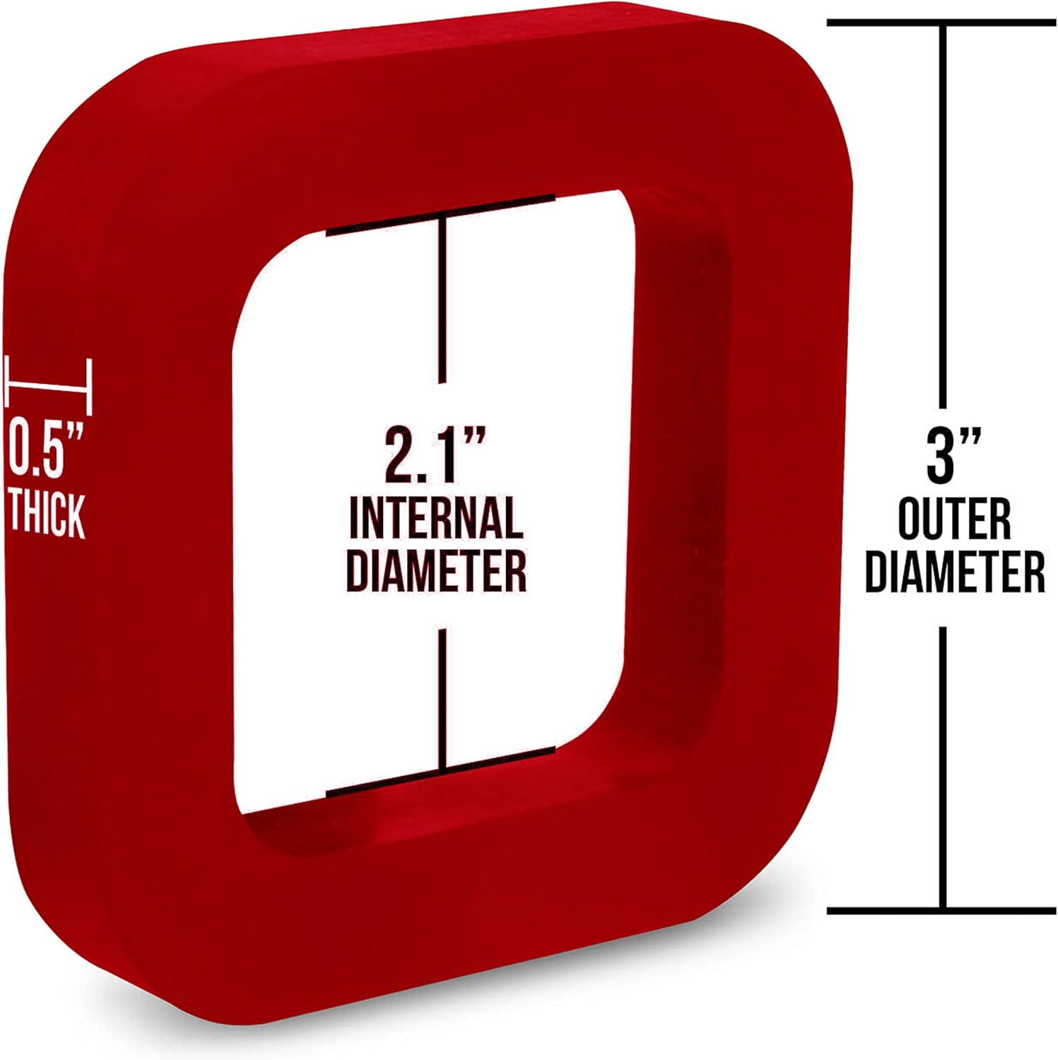 Suspension Dudes 4 Pack 2-Inch Hitch Receiver Silencer Pad Reduces Rattle and Noise, Provides Cushion between Hitch Receiver and Tow Hitches, Made in USA (4-Pack Black X2 / Red X2) image number 1