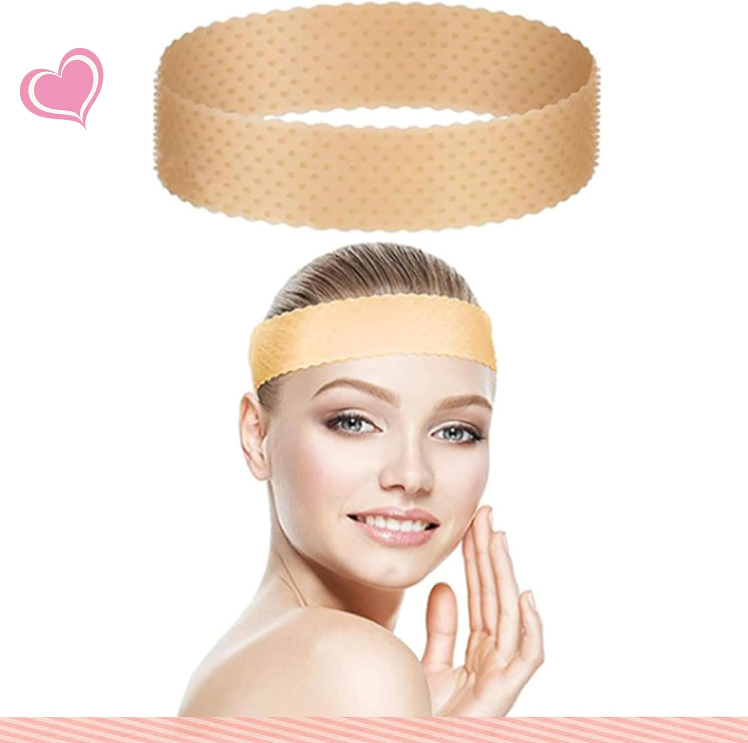 2-Pack Silicone Wig Grip Bands,Transparent Hairbands for Secure Wig Hold,Yoga - Transparent Hairband for Wigs ﻿ image number 1