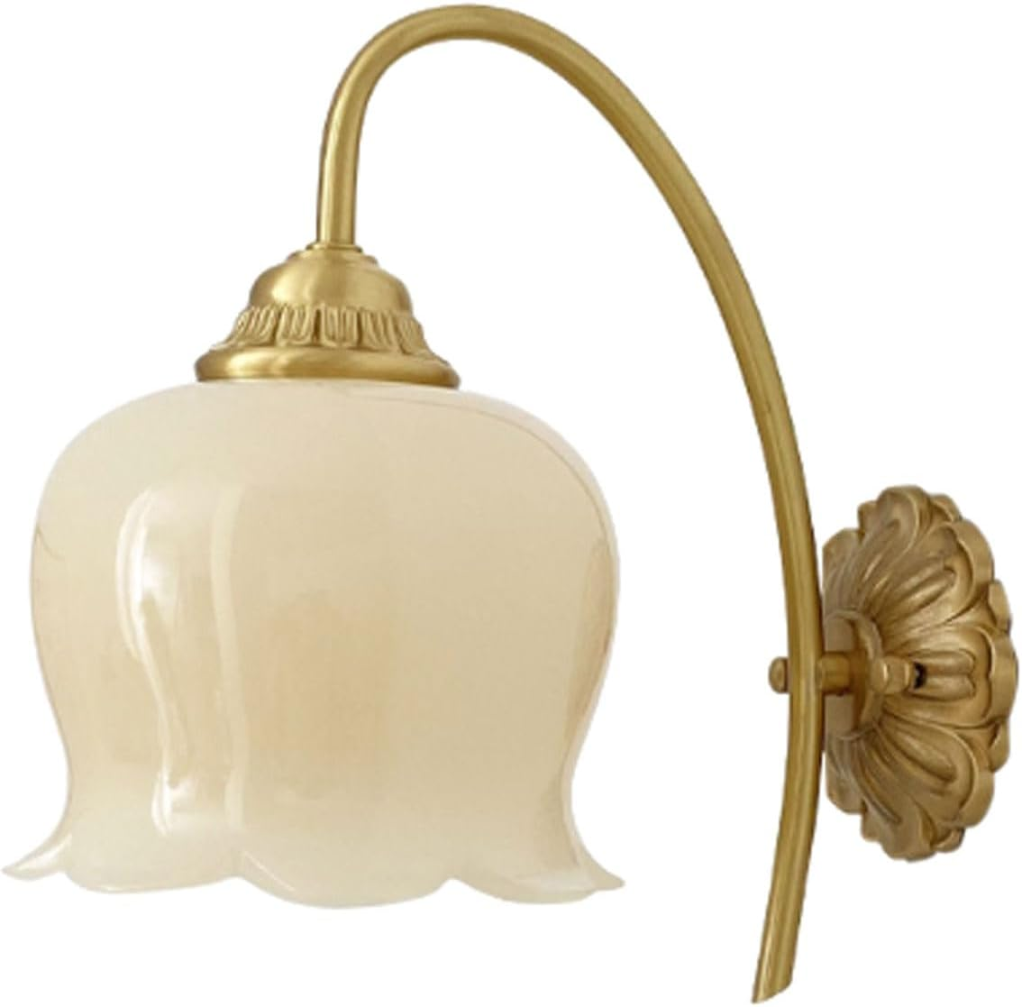 Wall Lamp LED Wall Mounted Lights Mirror above Brushed Brass Hallway Wall Lamp Wall Lamp for Bedroom Living Room Porch Wall Lighting image number 2