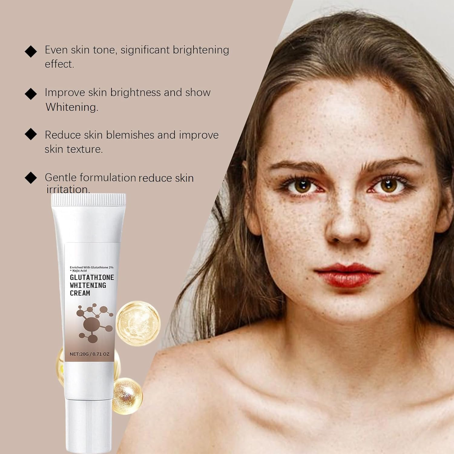 Glutathione Skin Brightening Face Cream, Dark Spot Corrector, Even Skin Tone, Reduce Fine Lines, Deep Moisturiser (4Pcs) image number 6