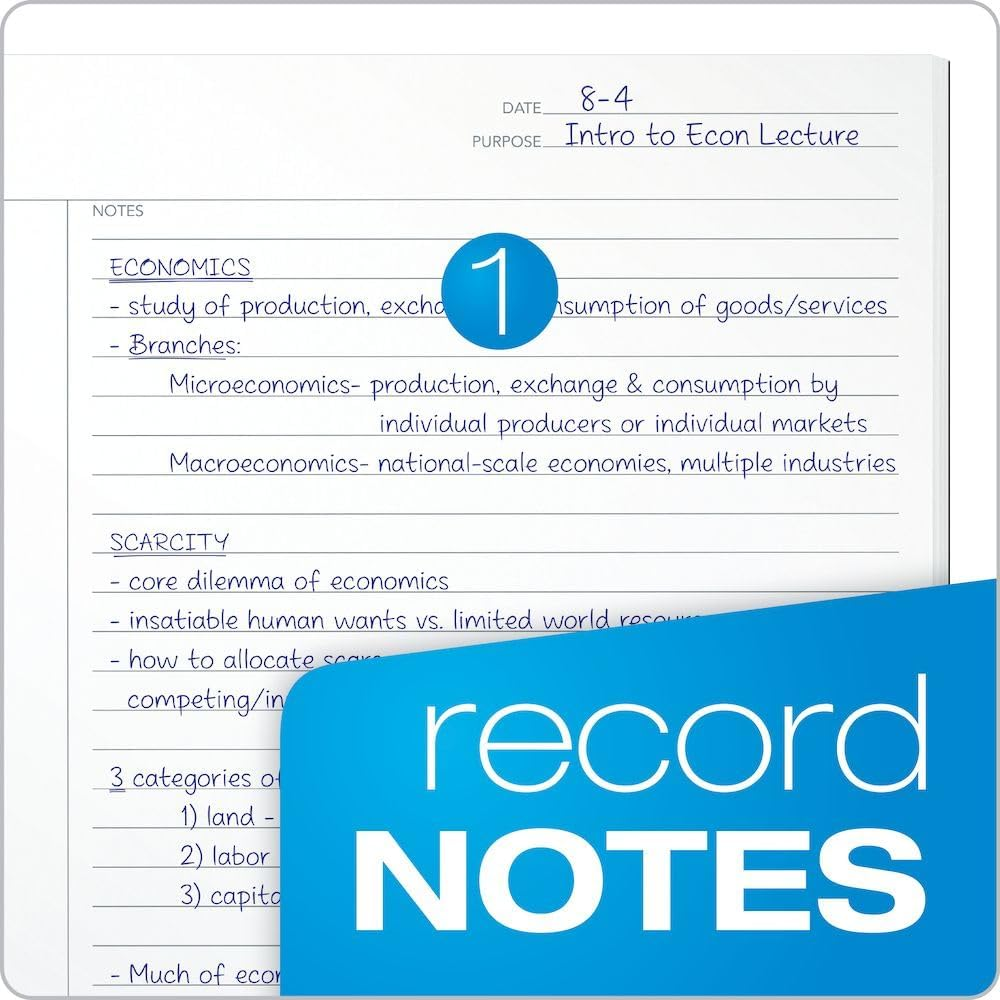 TOPS Focusnotes Note Taking System 1-Subject Notebook, 11 X 9 Inches, White, 100 Sheets (90223)