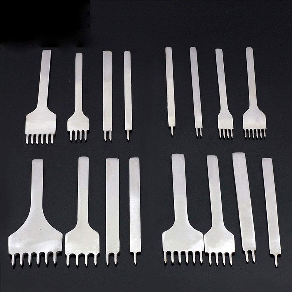 3-6Mm Leather Craft Tool DIY Hole Punch Leather Craft Claw Puncher, 1/4Pcs Hole Chisel Graving Stitching Punch Tools 1/2/4/6 Pin image number 3