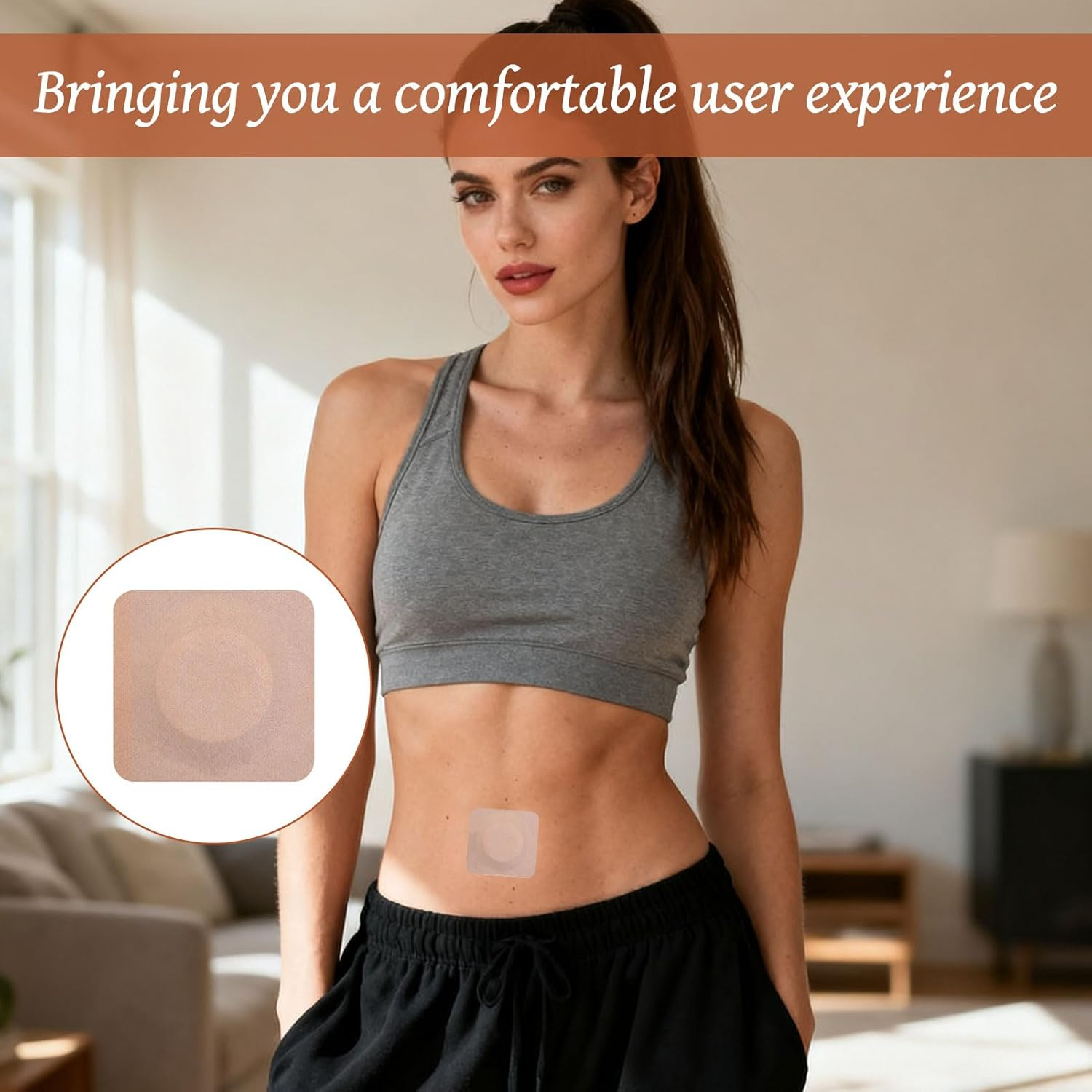 Castor Oil Patches, 100Pcs Castor Oil Pack, Castor Belly Button Patches, Self Adhesive Belly Wrap Pads, Organic Cotton Highly Absorbent Belly Patch, Suitable for Work and Sleep image number 3