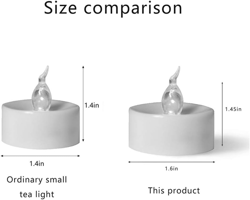 Actpe LED Tea Light, Flameless Flickering Tealight with Remote Control, Long Lasting Battery Operated LED Tealights Candle for Seasonal & Festival Celebration Pack of 12 image number 2