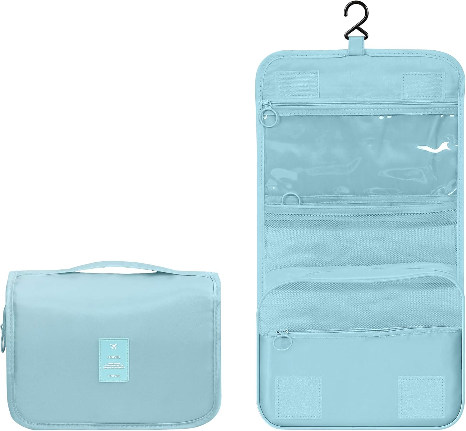 Luxtude Small Toiletry Bag for Women, Water-Resistant Hanging Toiletry Bag for Traveling, Portable Toiletry Travel Organizer for Toiletries, Cosmetics, Bathroom