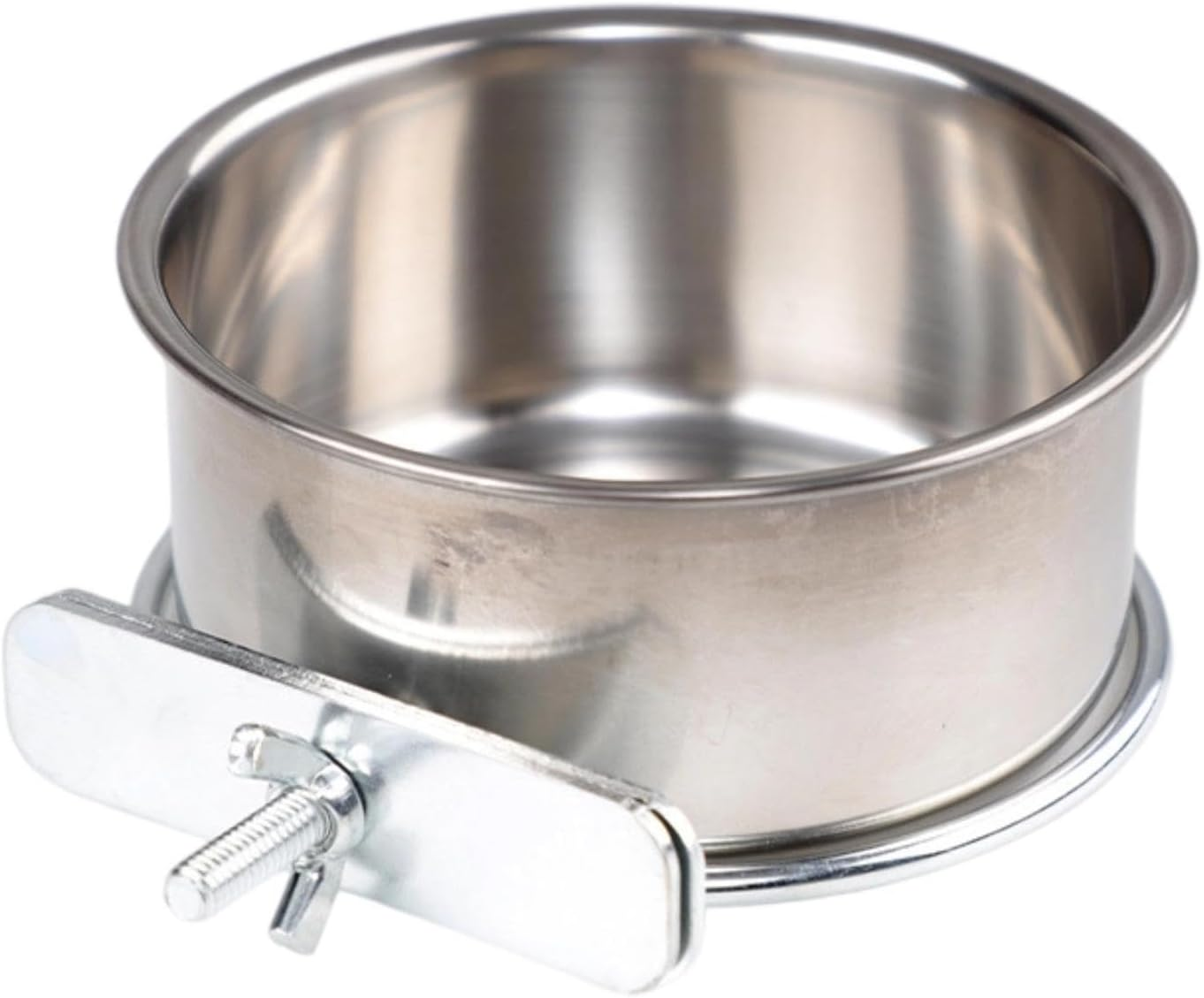 Jinhxofs Feeding Bowl for Birds Stainless Steel with Fastening Safe and Stable Easy to Clean for Budgies Parrots and Small Birds, Diameter 10Cm image number 1