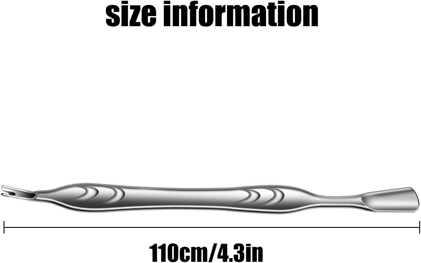 BGENHPON Cuticle Pusher and Fork 2 in 1 Stainless Steel Cuticle Trimmer Tool for Professional Manicure and Pedicure Nail Care image number 5