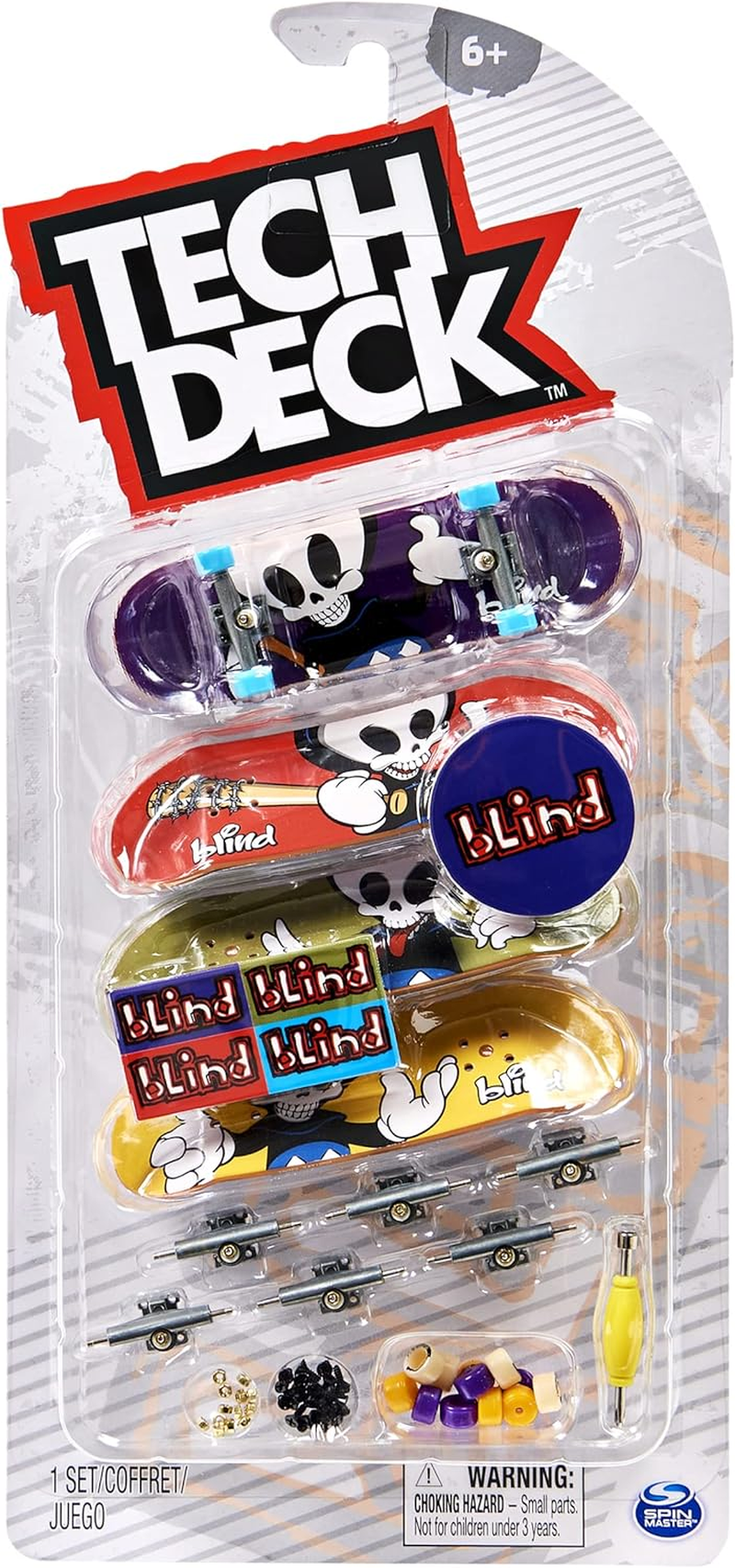 Tech Deck, Ultra DLX Fingerboard 4-Pack, Skateboards, Collectible and Customizable Mini Skateboards, Kids Toys for Ages 6 and Up
