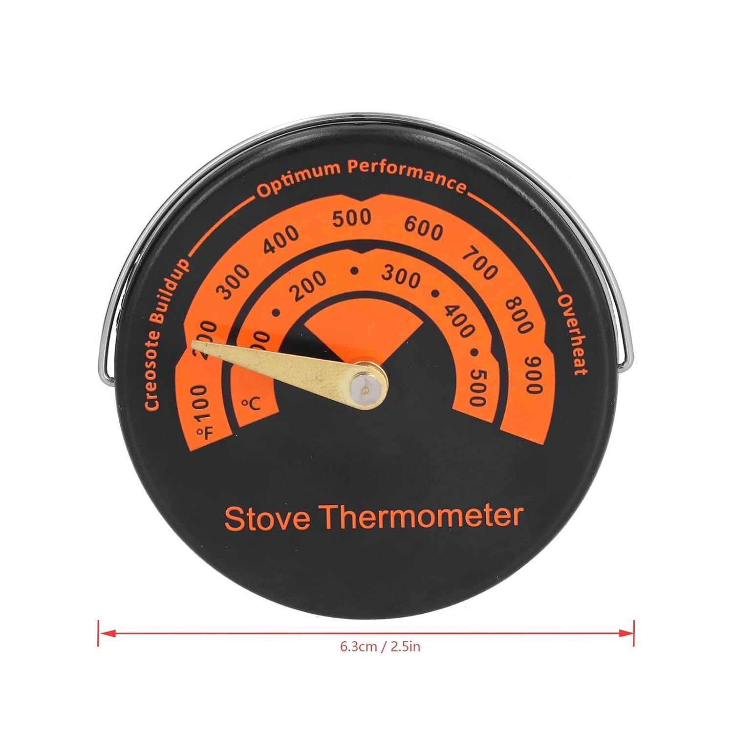 Stove Thermometer - Magnetic Thermometer Temperature for Oven, Fireplace, Kitchen, Restaurant image number 2