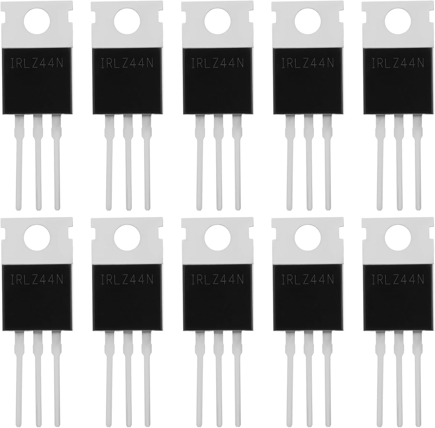 YINETTECH 10PCS IRLZ44N Logic Level MOSFET Transistors 47A 55V N-Channel MOSFET Transistors 29X10X4.5Mm Used Be Electronic Switches Controllable Rectifiers image number 2