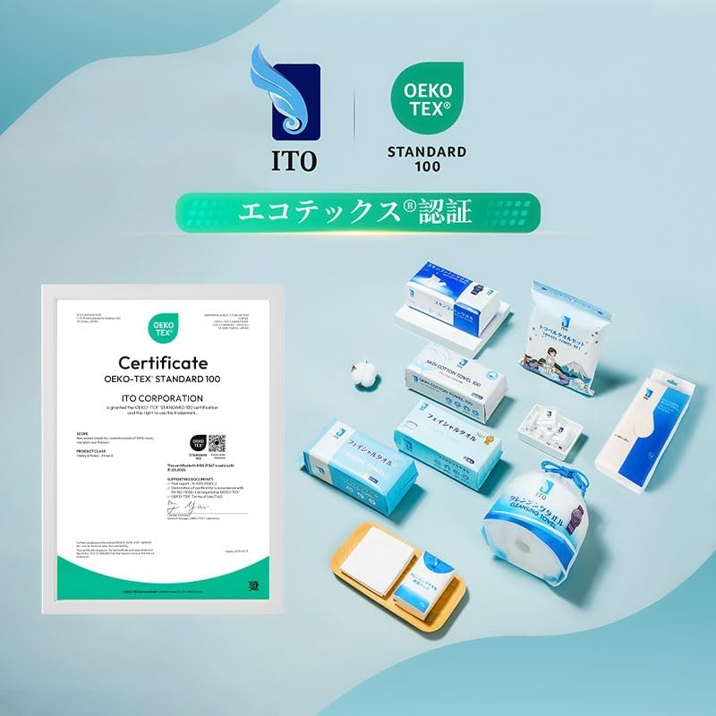 ITO Facial Towel, EF (Single Item), Thick, Cleansing Towel, OEKO-TEX&reg; Certified, ITO Original Fabric, Facial Towel, Cotton Towel, Disposable Face Towel, Fluffy EF Embossing, Baby Friendly image number 5