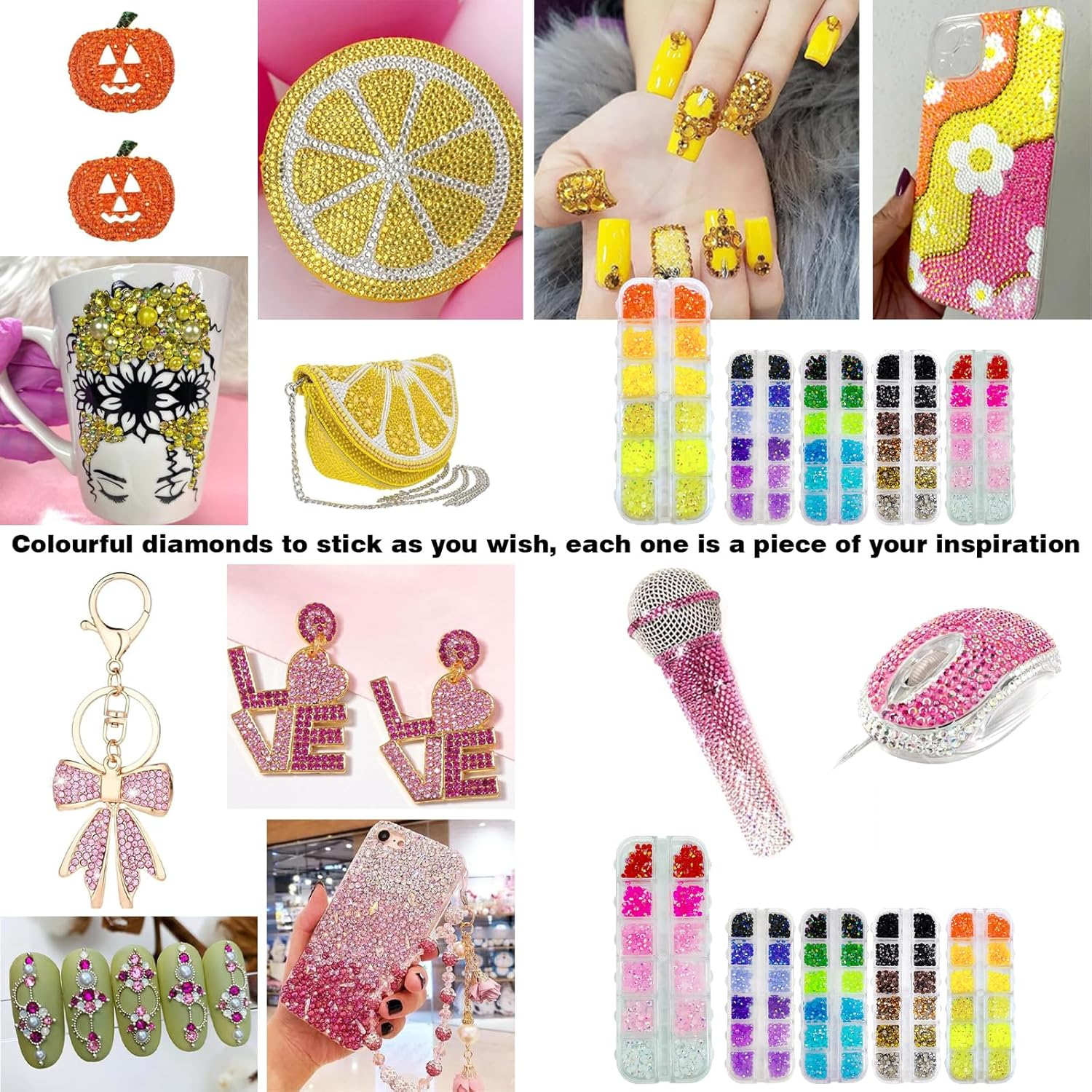 6000PCS 3Mm AB Jelly Rhinestones Kit | 30 Gradient Colors Flat Back round Gems，Colorful Glitter Crystal Gem Rhinestone for Nail Art Decoration, DIY Decoration image number 2