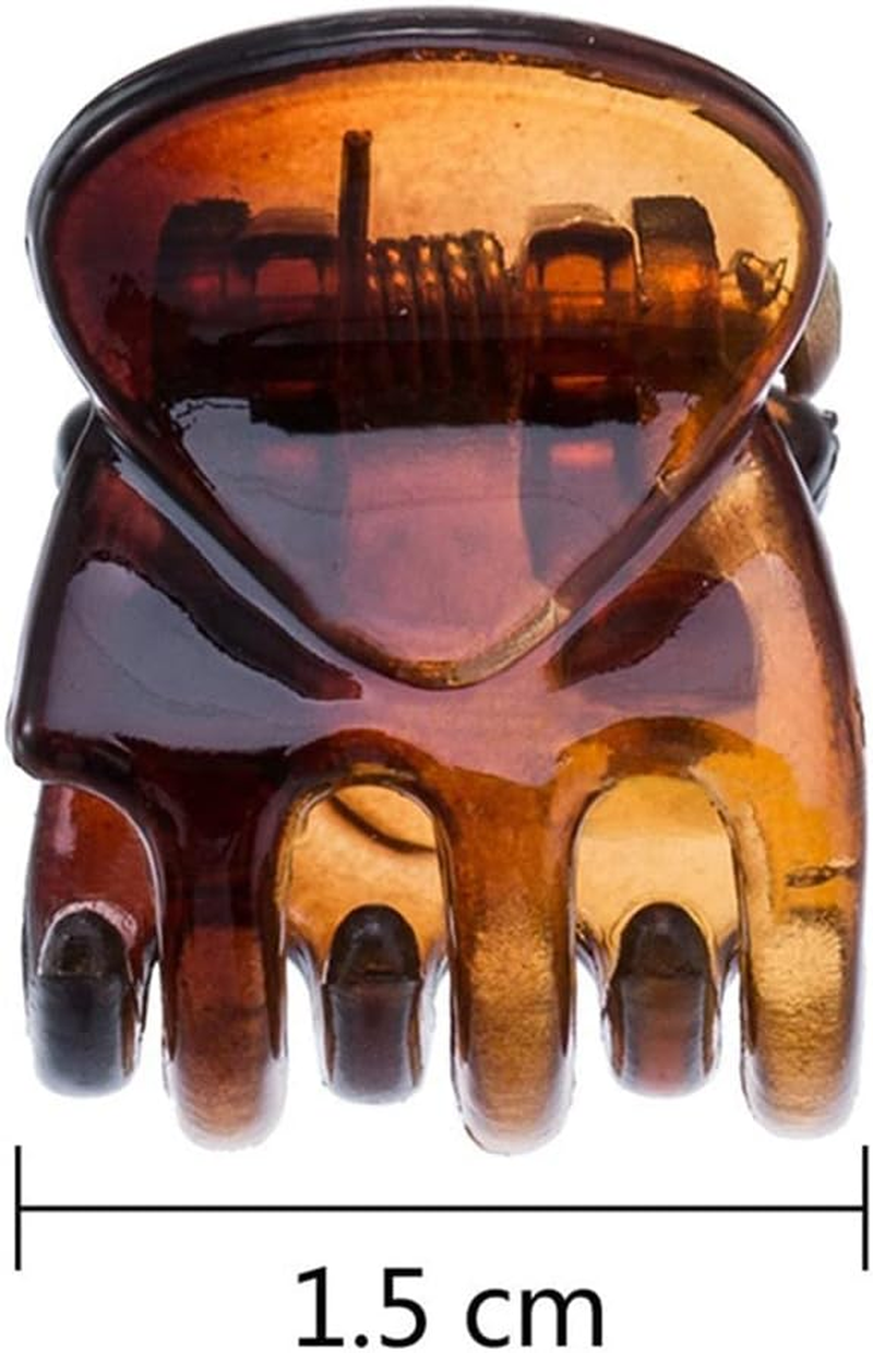 PLABBDPL 24 Pieces Mini Hair Clips 1.5Cm Small Non-Slip Plastic Hair Clips for Girls and Women (Champagne) image number 3