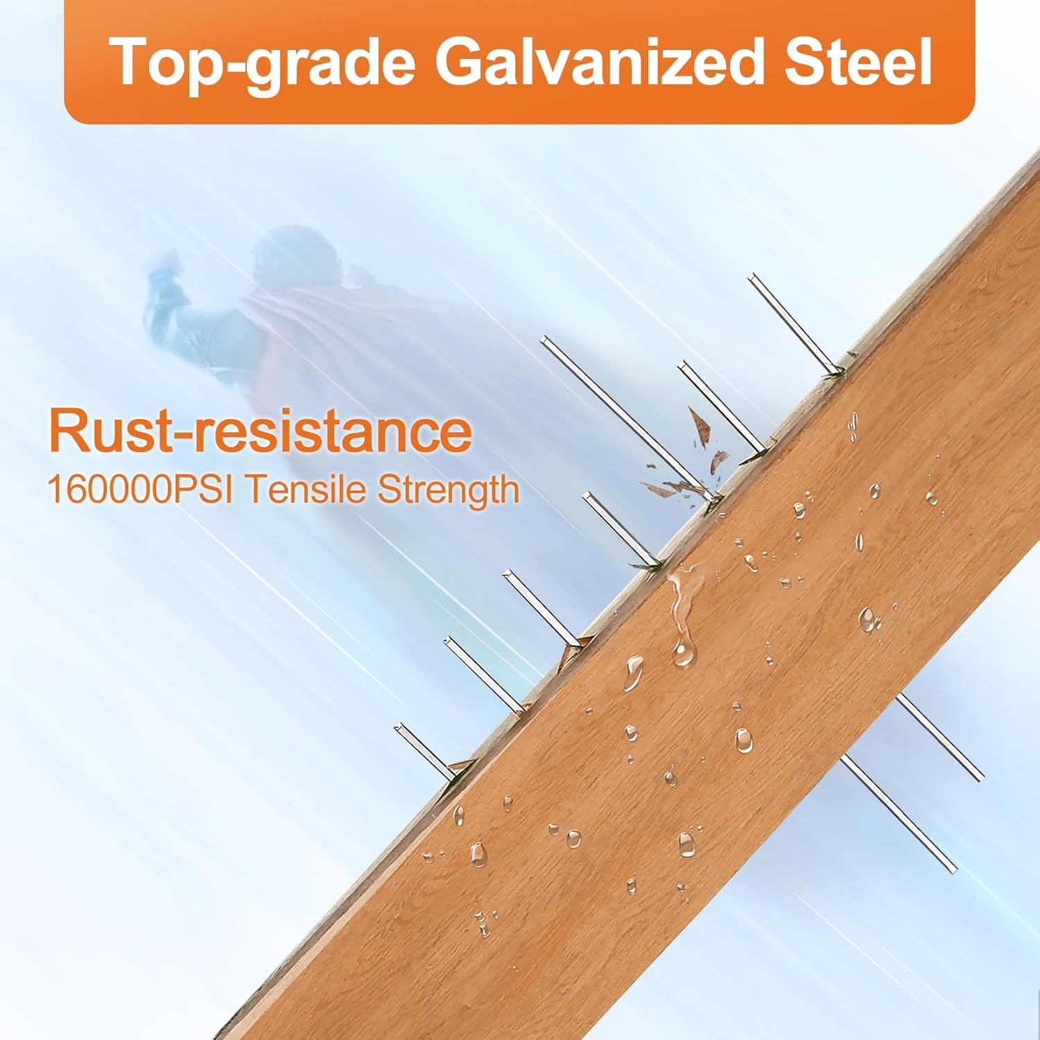 PINOZE 4200-Count 18 Gauge 1/4" Narrow Crown Staples (1-1/2" 1-1/4" 1" 3/4" 1/2") & 18GA Brad Nails (2" 1" 5/8"), Heavy Duty Galvanized Upholstery Staple for Pneumatic/Electric Stapler Gun/Brad Nailer image number 5