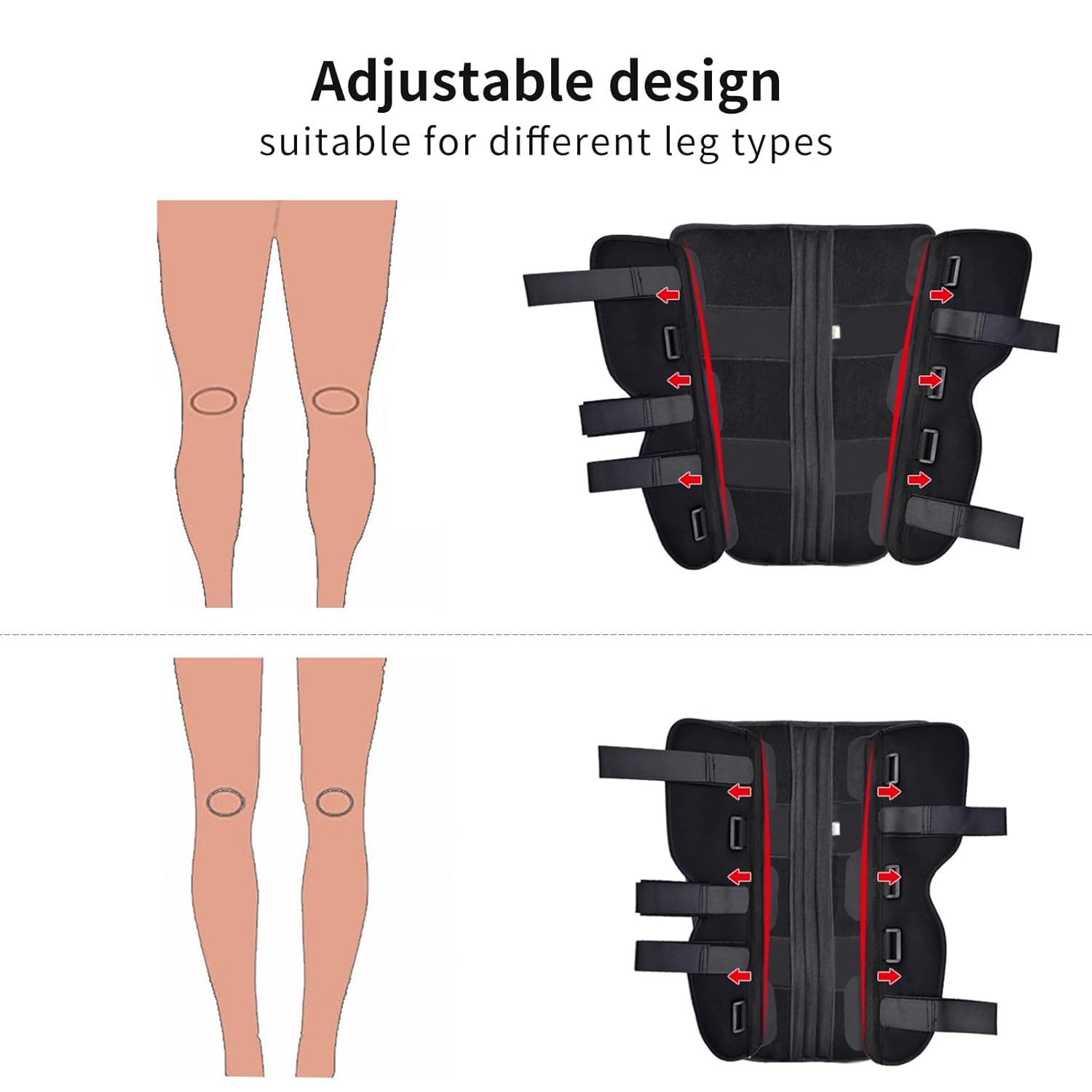 Tri-Panel Knee Immobilizer Full Leg Support Brace, Adjustable Knee Splint for Post-Surgery Recovery, Fracture, ACL and MCL Injuries Straight Leg Brace for Women and Men (S) image number 3