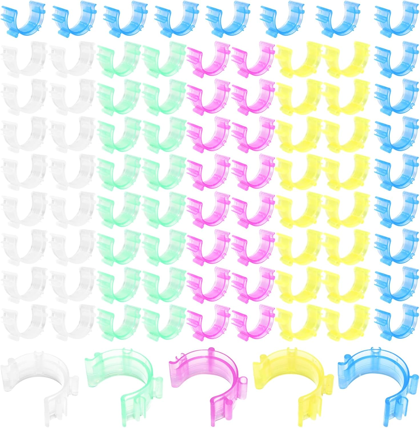 85 Pcs Sewing Bobbin Clips Bobbin Holder Clips Colorful Bobbin Holder Clamps Thread Clips Sewing Tool Accessory Prevent Thread Tails for Thread Spool Organizing, 5 Colors image number 1