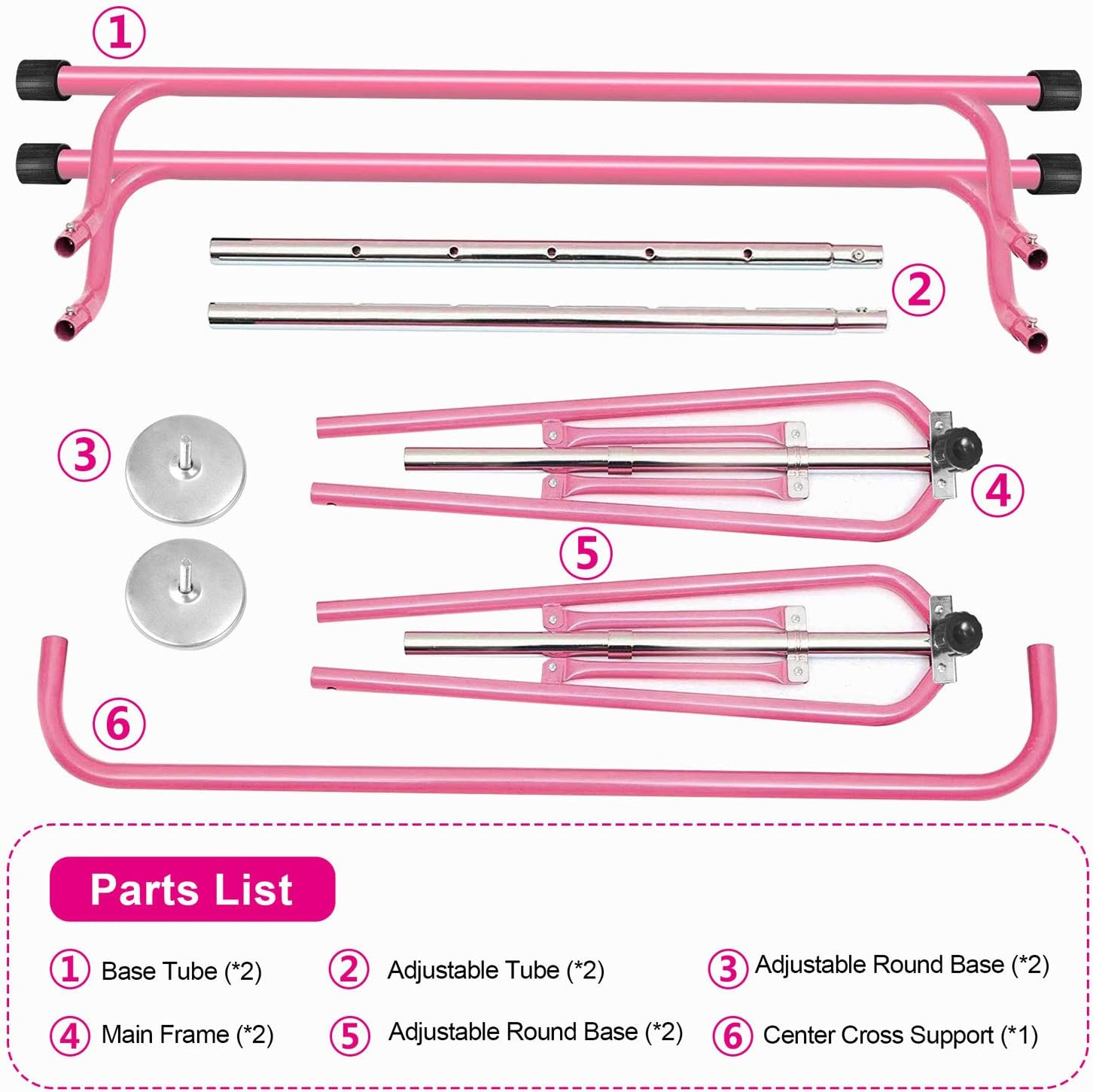 Bangtong&Li Gymnastics Bar for Kids Height Adjustable Horizontal Bar Folding Gymnastics Junior Training Bar for Home Gymnastics Equipment - Black image number 3