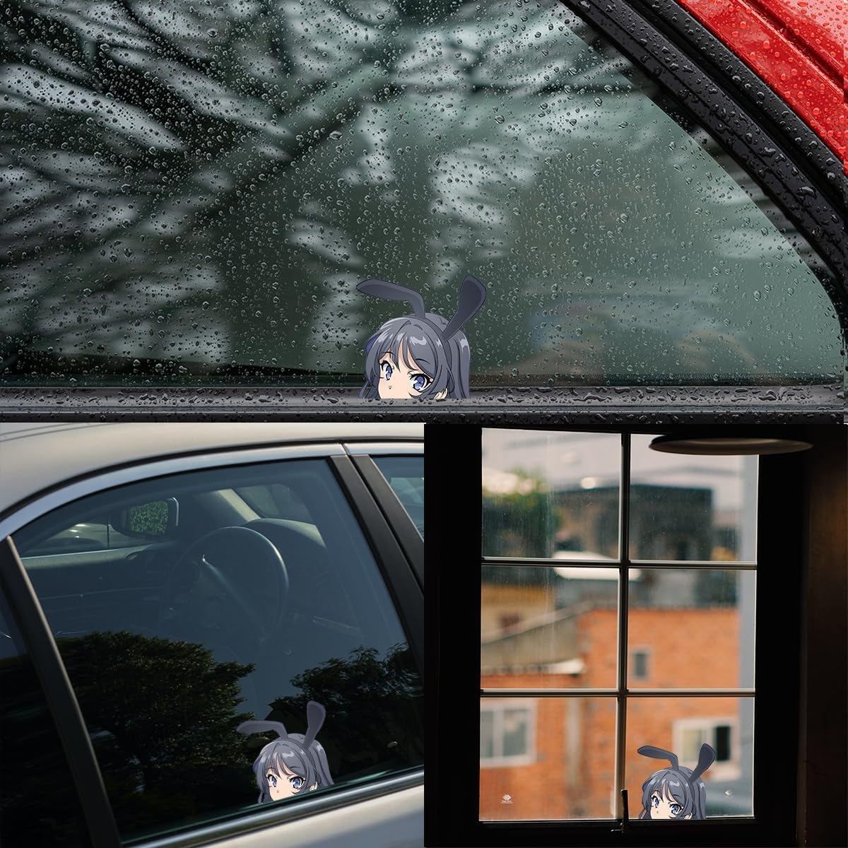 5.1 Inch Anime Car Sticker Mai Sakurajima Peeker Waterproof Auto Accessories Decal for Bumper Window Laptop Trunk