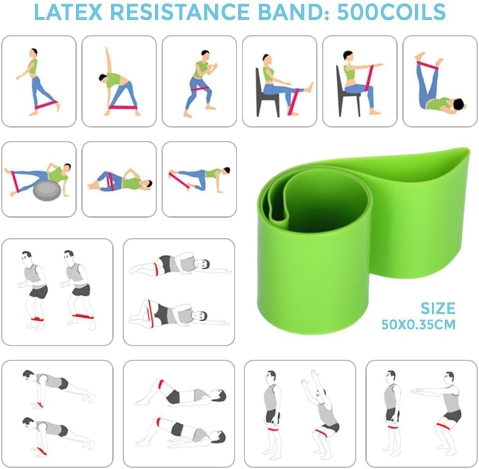 Pilates Ring Set 13 Pieces Pilates Equipment Accessories, Better Me Pilates Set, Pilates Ball 12 Inch Magic Circle Yoga Ring and Resistance Band for Women'S Home Workouts & Beginners image number 6