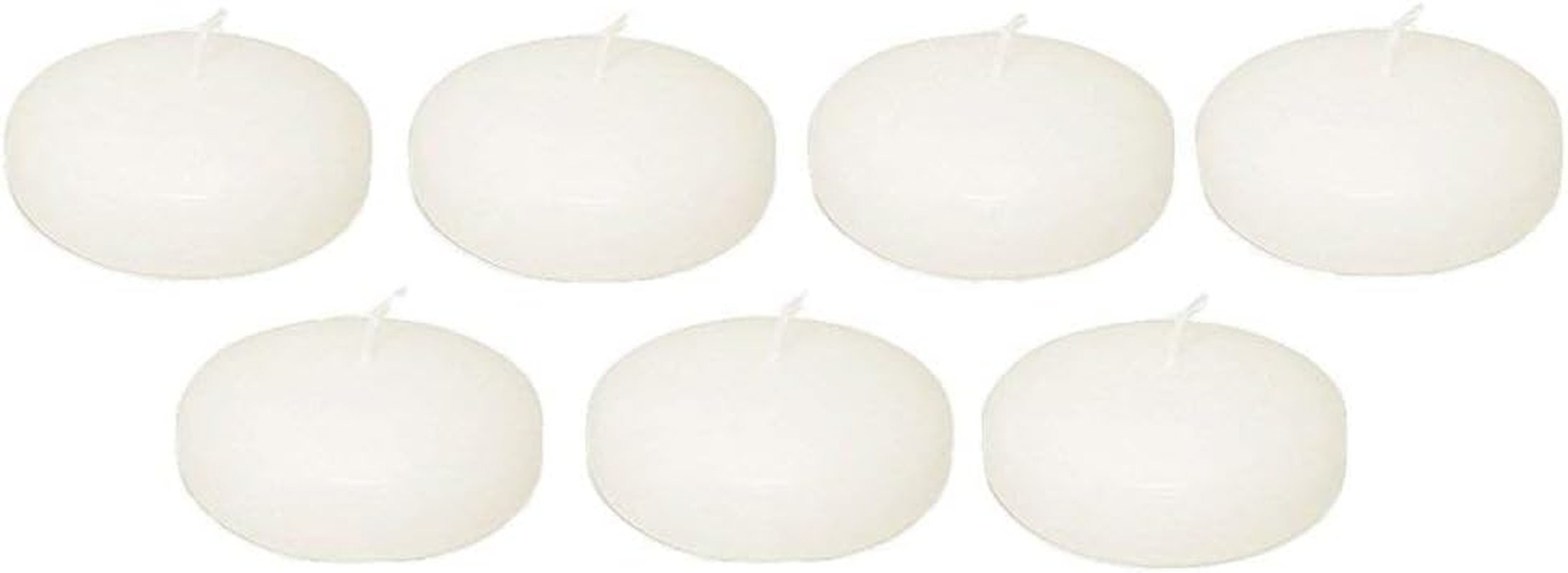 D'Light Online Large 3 Inch Bulk Event Pack Floating Candles, Wax, White, Medium - 2.37" (Set of 96)