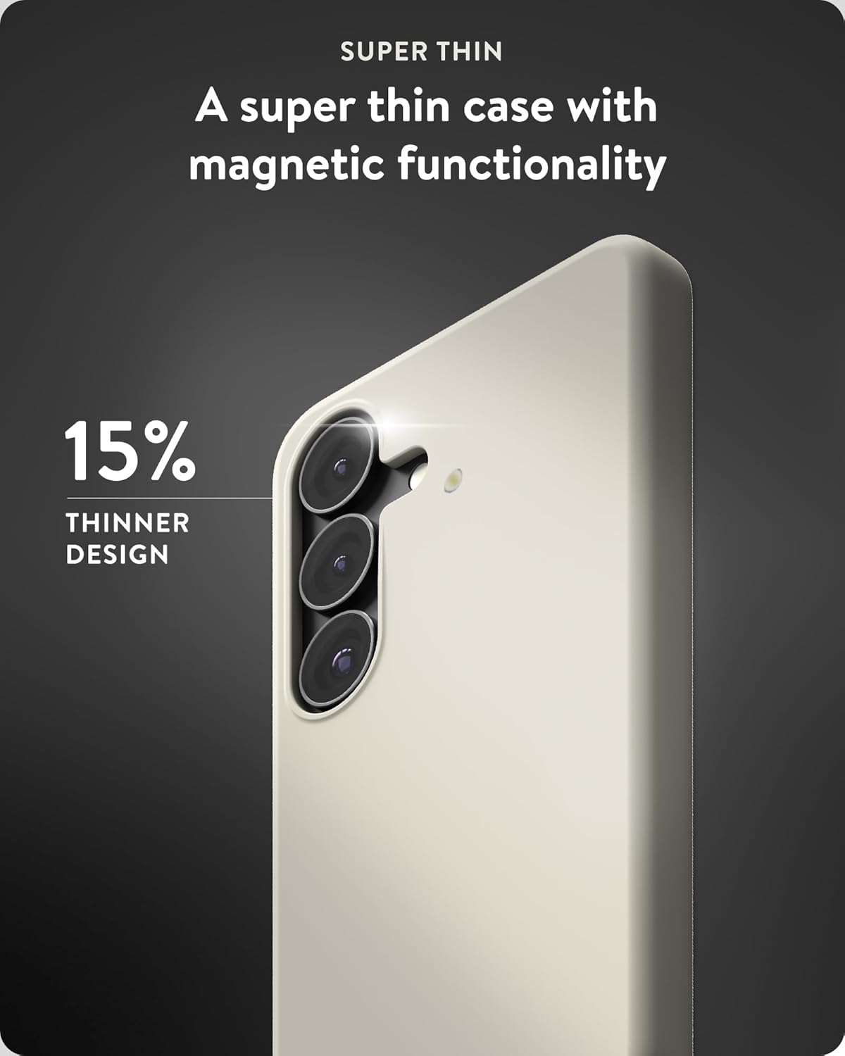 Mous for Samsung Galaxy S25 Case Slim Magsafe Compatible - Super Thin 2.0 - Magnetic Phone Cover - Sand image number 4