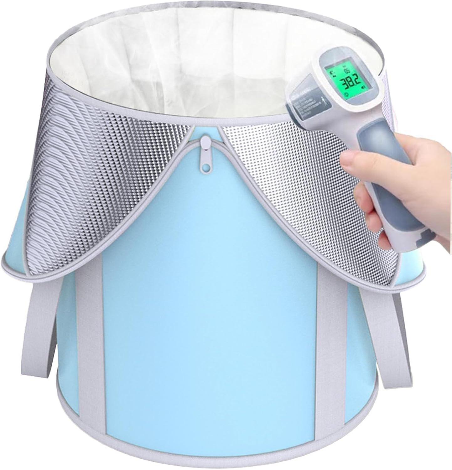 Leg Bath, Foldable Pedicure Tub, Foot Soaking Baths, Portable Foot Bath Tub, Foot Bucket with Zipper Closure, Leg Bath Bucket, Multifunctional Foot Massage for Soaking Feet, Spa, Outdoor image number 2