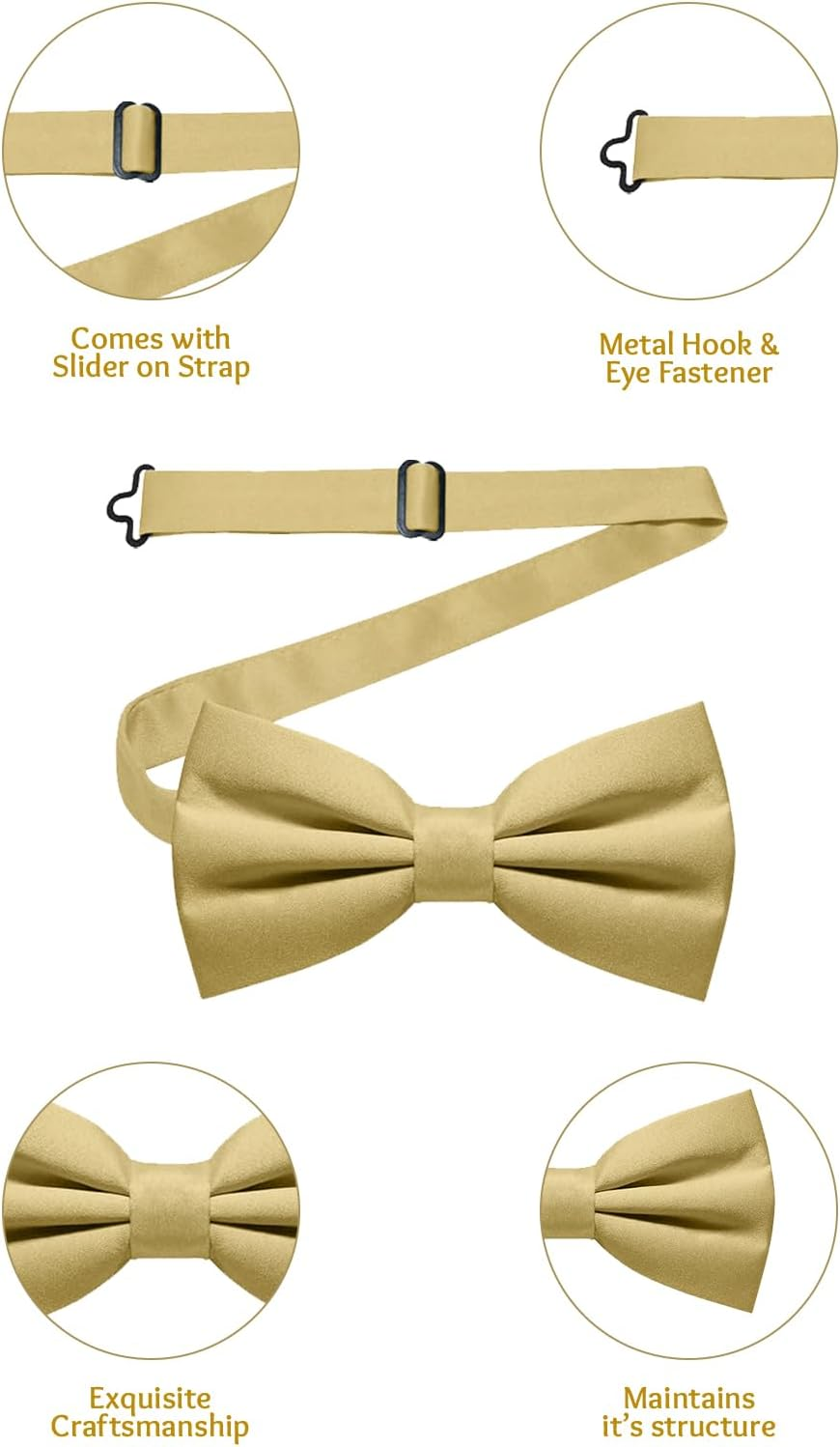 Weddecor Classy Pretied Adjustable Bow Tie Satin Butterfly Neck Stylish Bowtie Solid Colour Tuxedo Men Women Kids Formal Casual Fashion Accessory, Aqua Blue - Baby Pink image number 7