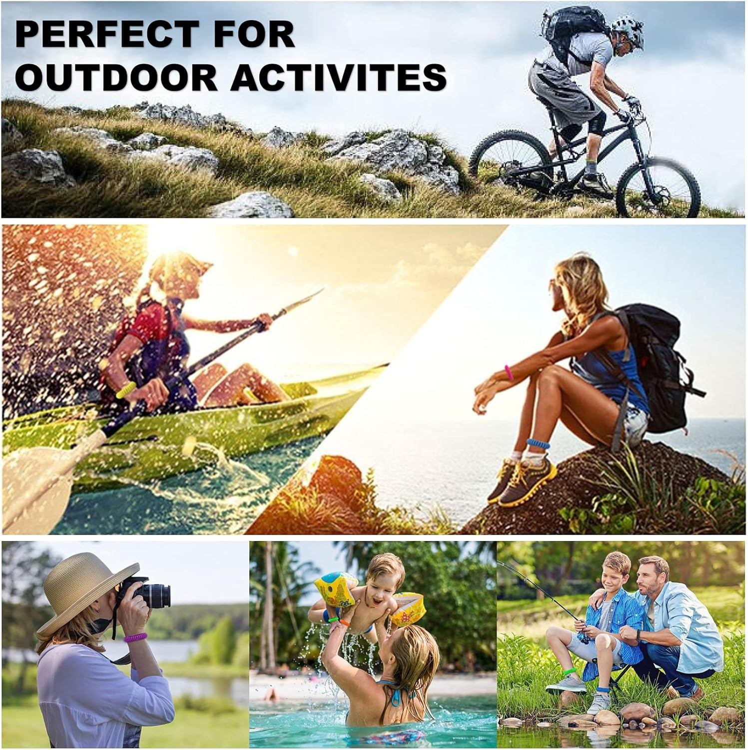 Mosquito Repellent Bracelets 48 Pack Individually Wrapped Mosquito Repellent Bands for Kids and Adults with 24 Pcs Mosquito Repellent Stickers for Indoor and Outdoor Protection image number 4