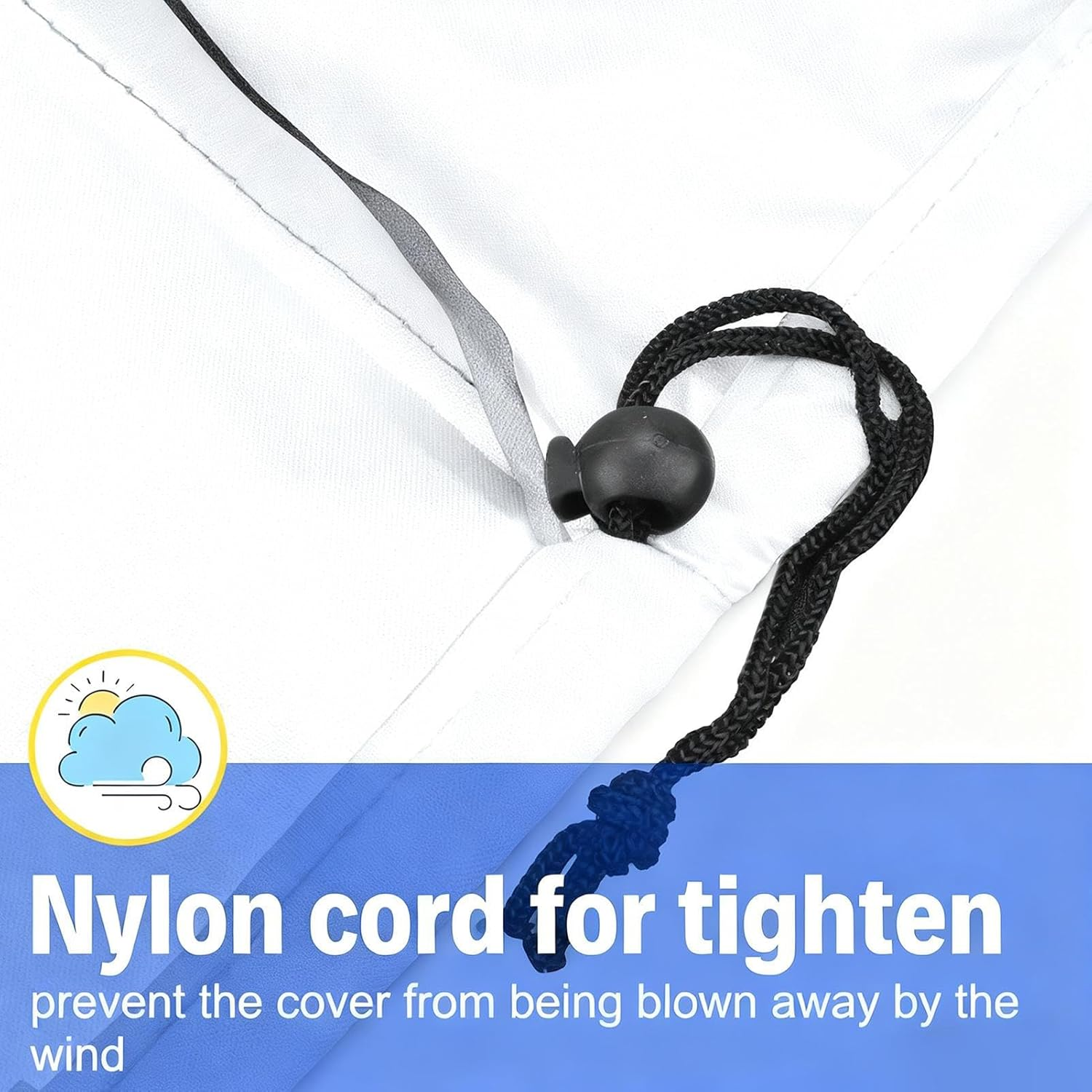 Round Cover Hook - Fire Pit Top Cover Waterproof round | Dust-Proof Fade-Resistant, Rounded Patio Lid, for Snow Debris Bird Droppings Rain Sunlight Grilling Barbecue Cooking Burning Bo image number 5