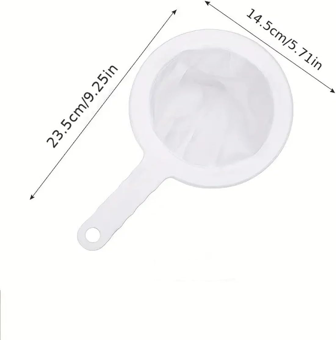 Set of 5 Fine Mesh Strainer, Stainless Steel Colander Kitchen Sieve Sifters for Kitchen Food, with Handles, Small Medium Large Size (5Pcs) - Silver image number 2