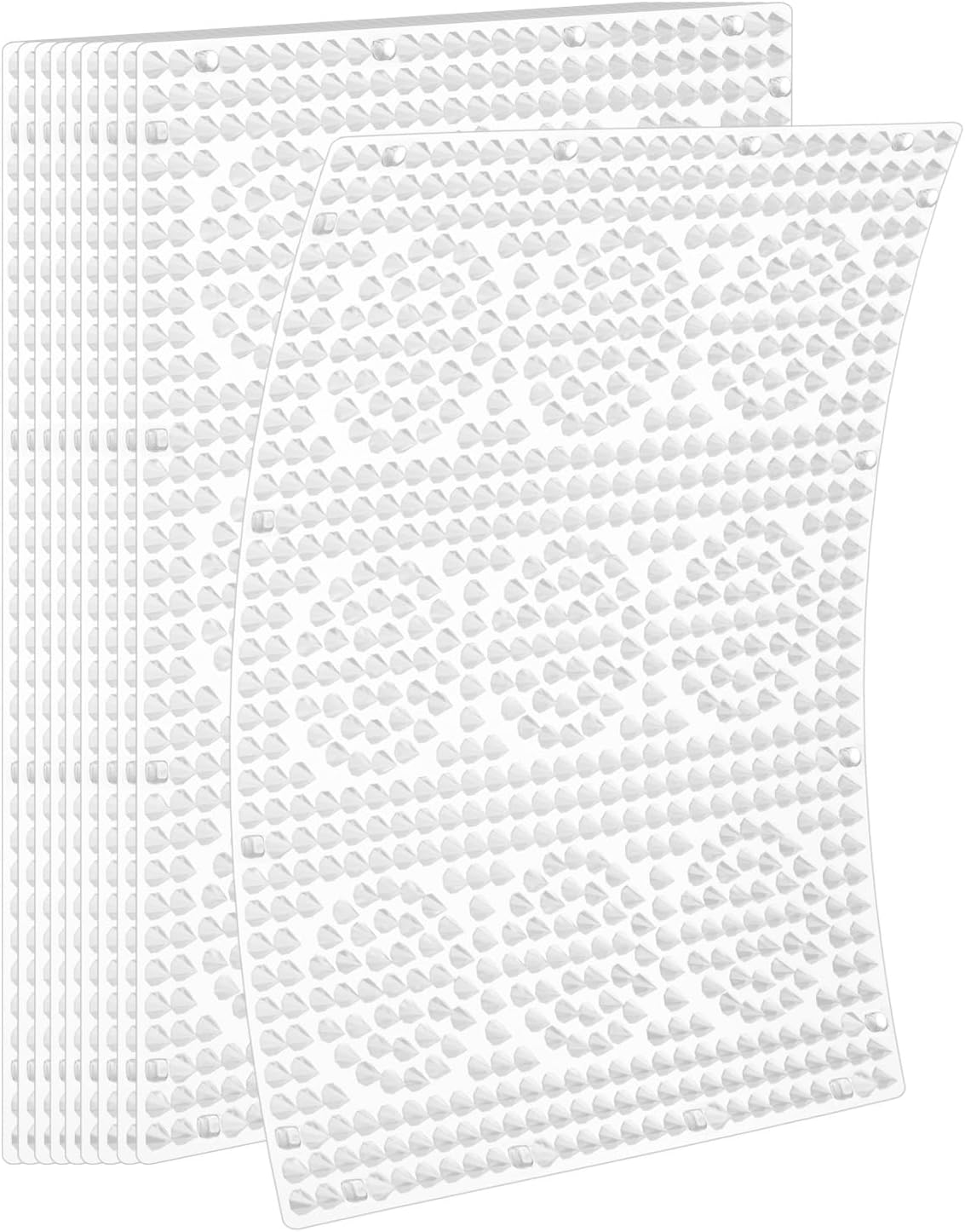 Uross Scat Mat for Cats -10PCS Sharper Deterrent Mat with Spikes Indoor Cat Repellent Outdoor Scat Spikes Pet Countertop Deterrent Keep Cats off Counter image number 1