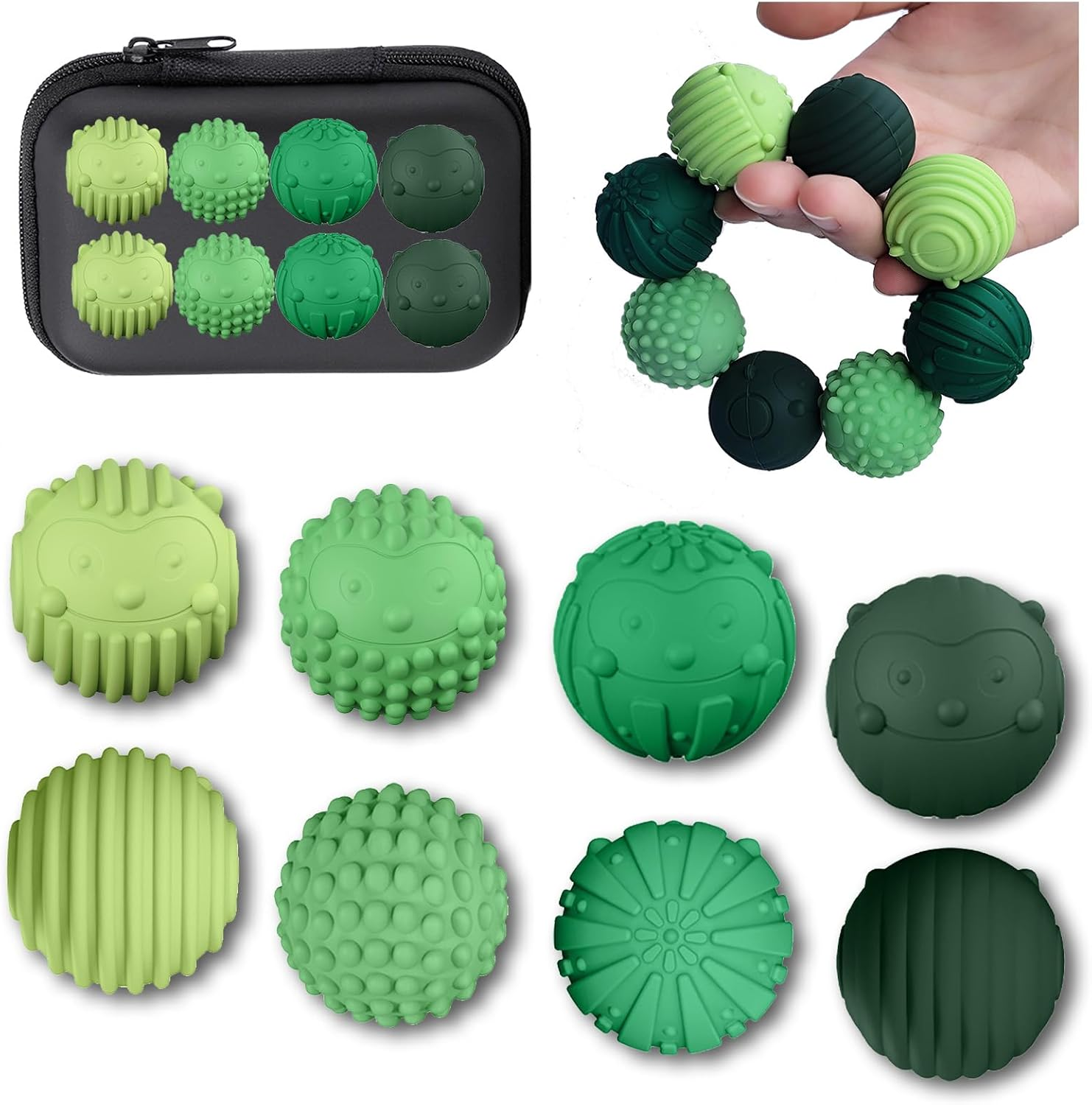 Magnetic Ball Fidget Toys, 8Pcs Silicone Sensory Stress Relief Toys with Autism ADHD Anxiety Quiet Executive Desk Office,Stocking Stuffers for Adults Women Men Gifts (Purple)