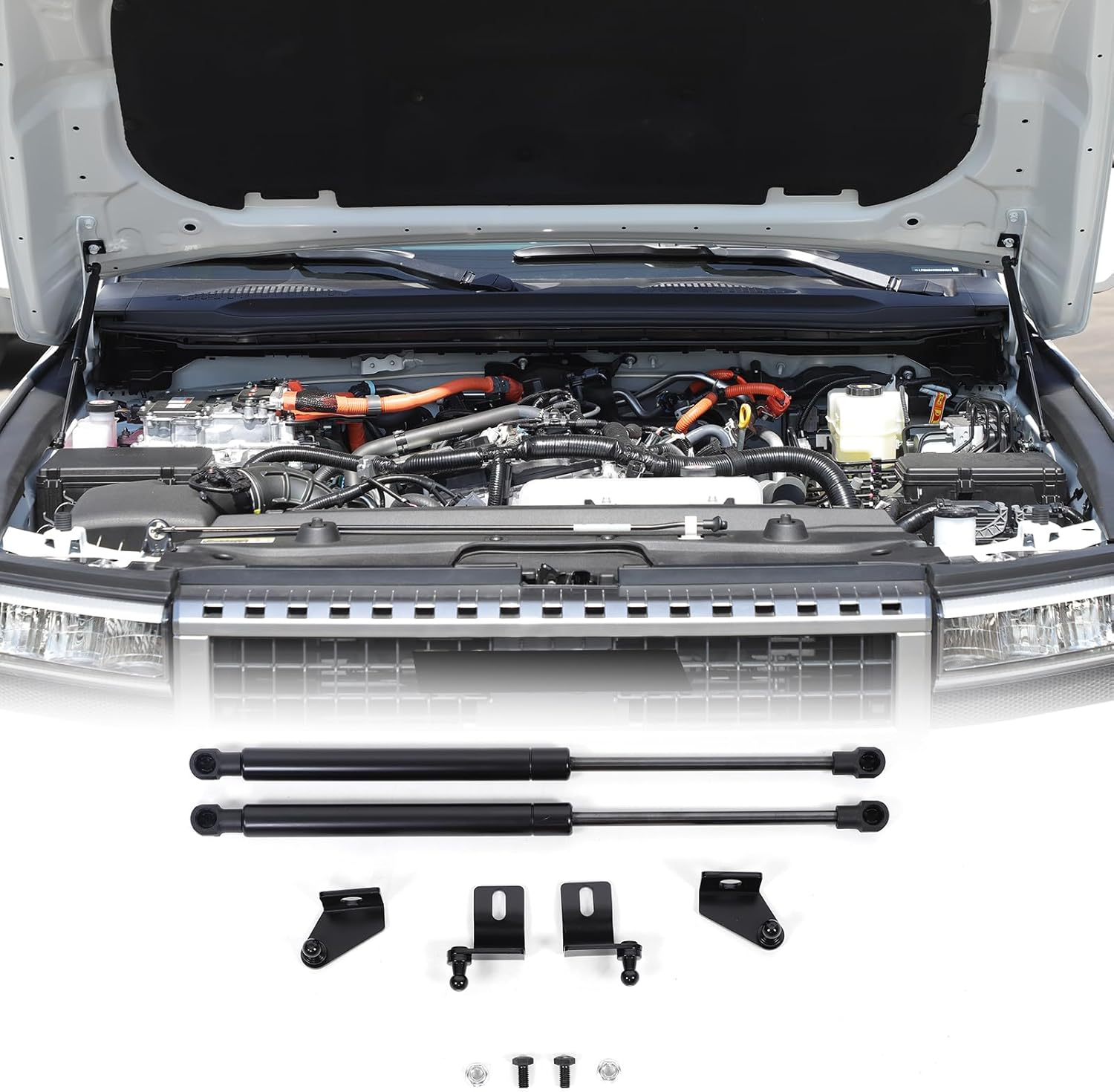 Yinaniutos Hood Lift Supports Struts Shocks Compatible with Toyota Land Cruiser 250 Prado J250 LC250 2024 2025, Front Hood Gas Springs Shocks Accessories, Carbon Steel image number 4