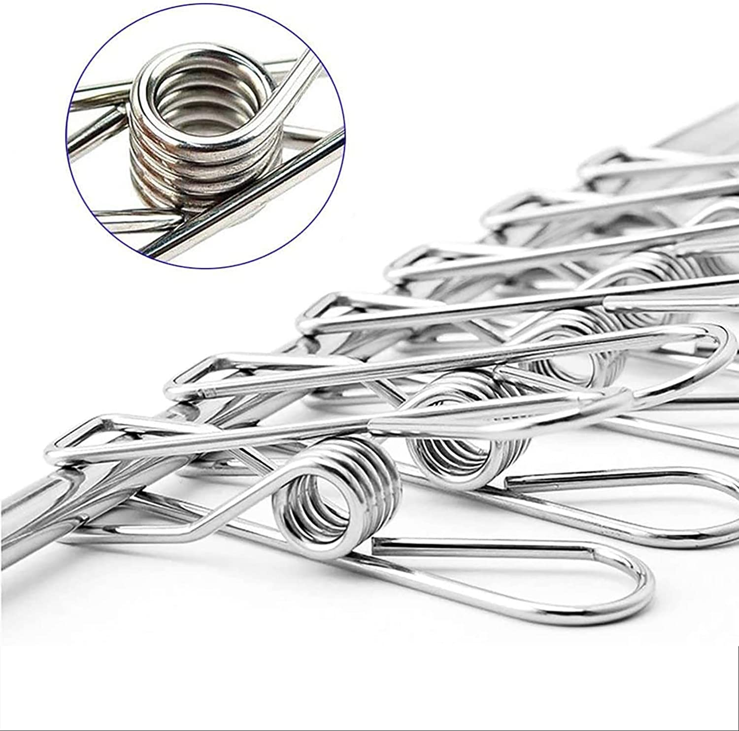 DAWNTREES Stainless Steel Clothes Drying Rack with 30 Clothespin Pegs,2 Pack,Sock Underwear Hanger,Socks Drying Hanger image number 3