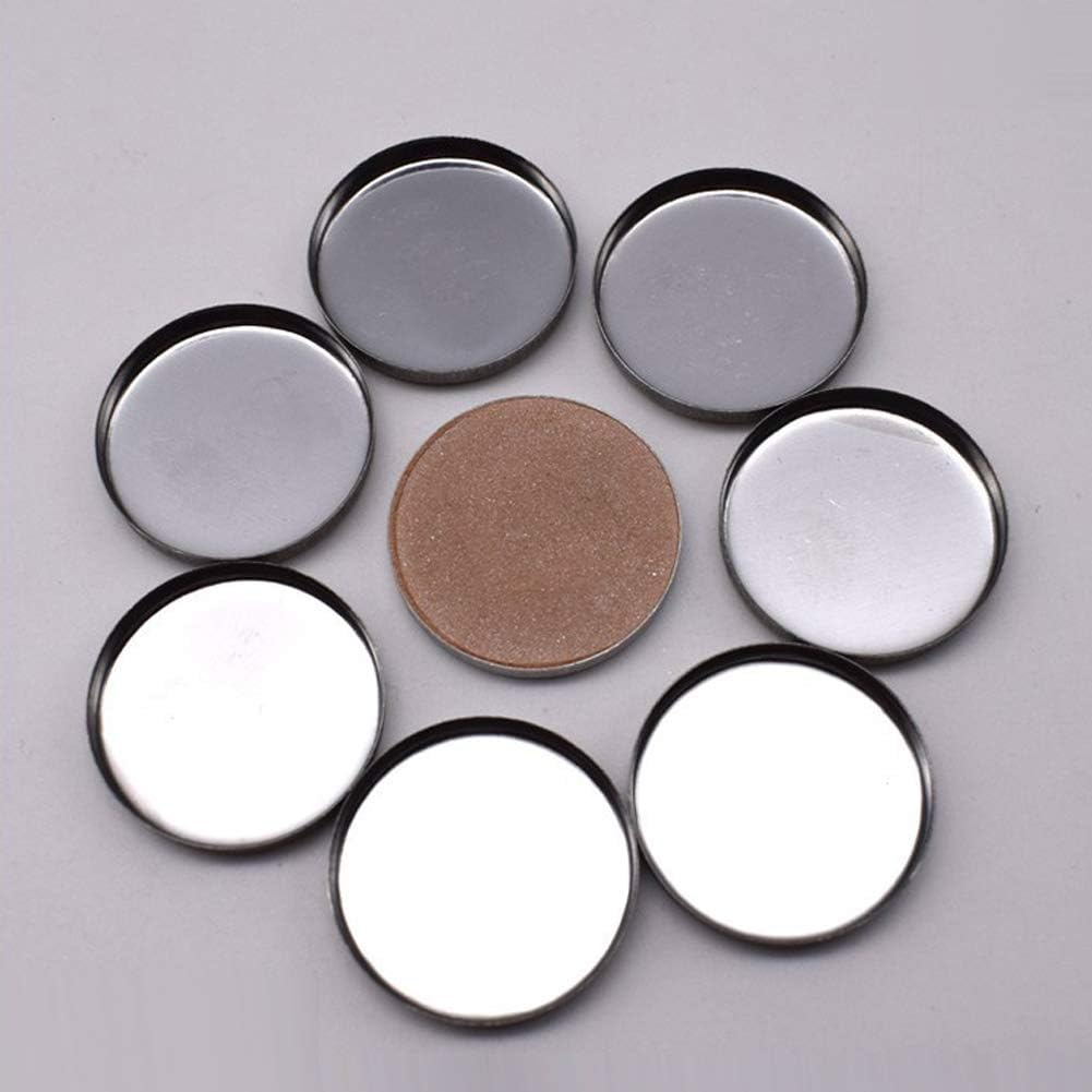 20 Pieces Empty round Metal Tin Palette Pans round Metal Pans Cosmetic Eyeshadow Pans for Eyeshadow Palette Magnetic Makeup Palette, 36Mm Diameter 3.5Mm Height image number 3