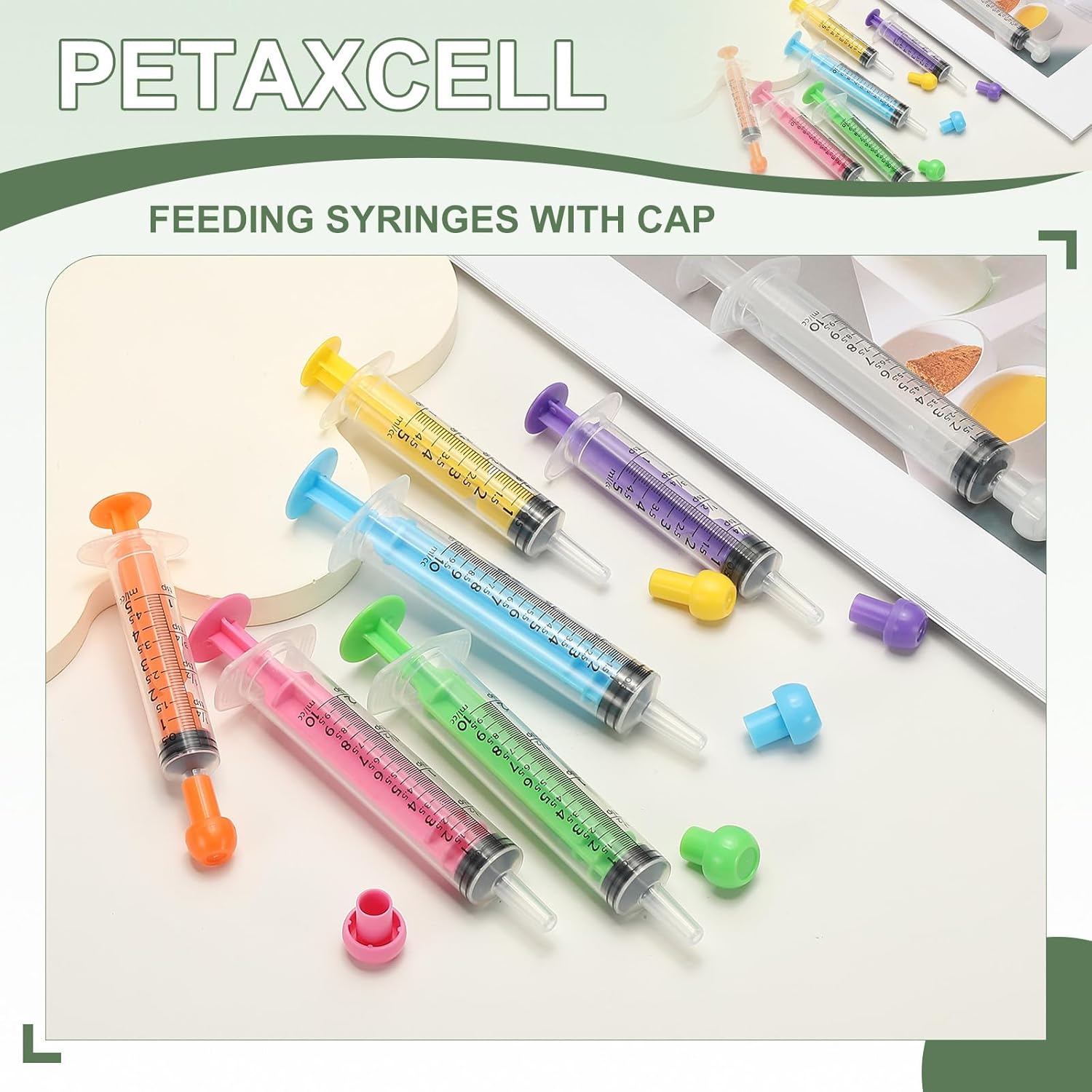 Uxcell Feeding Syringes with Cap, Plastic Syringes for Liquid Pet Feeding Measuring Tool No Needle 10Ml, (Blue, 4 Pcs), Intended for Dog/Cat/Rabbits/Small Animal/Scientific Lab image number 2