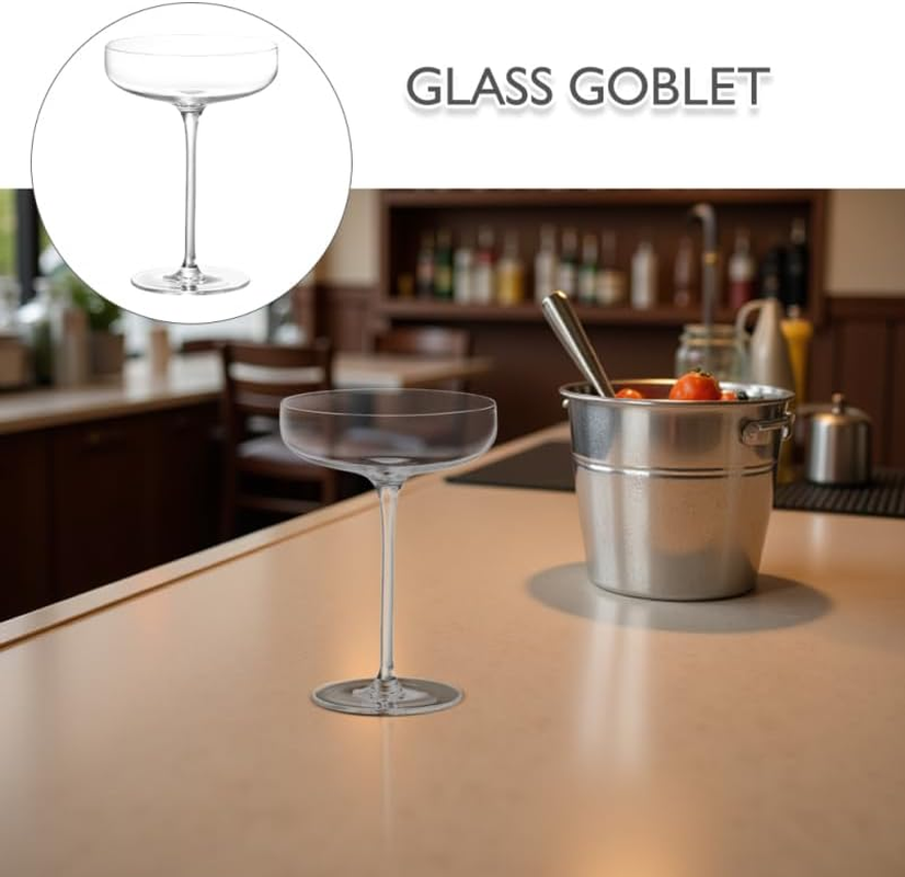 Angoily Vintage Coupe Glasses Crystal Cocktail Glass Martini Glasses Drinking Glasses Cocktail Glassware Drink Glass image number 1