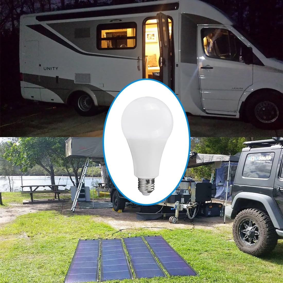 12V Low Voltage LED Light Bulb 9W 900Lm AC/DC12-85 Volt E27 Base 40-60 Watt Equivalent, Landscape Bulbs, 12V 24V Battery Power System off Grid Solar Camping Lighting, 2 Pack (Warm White) image number 4