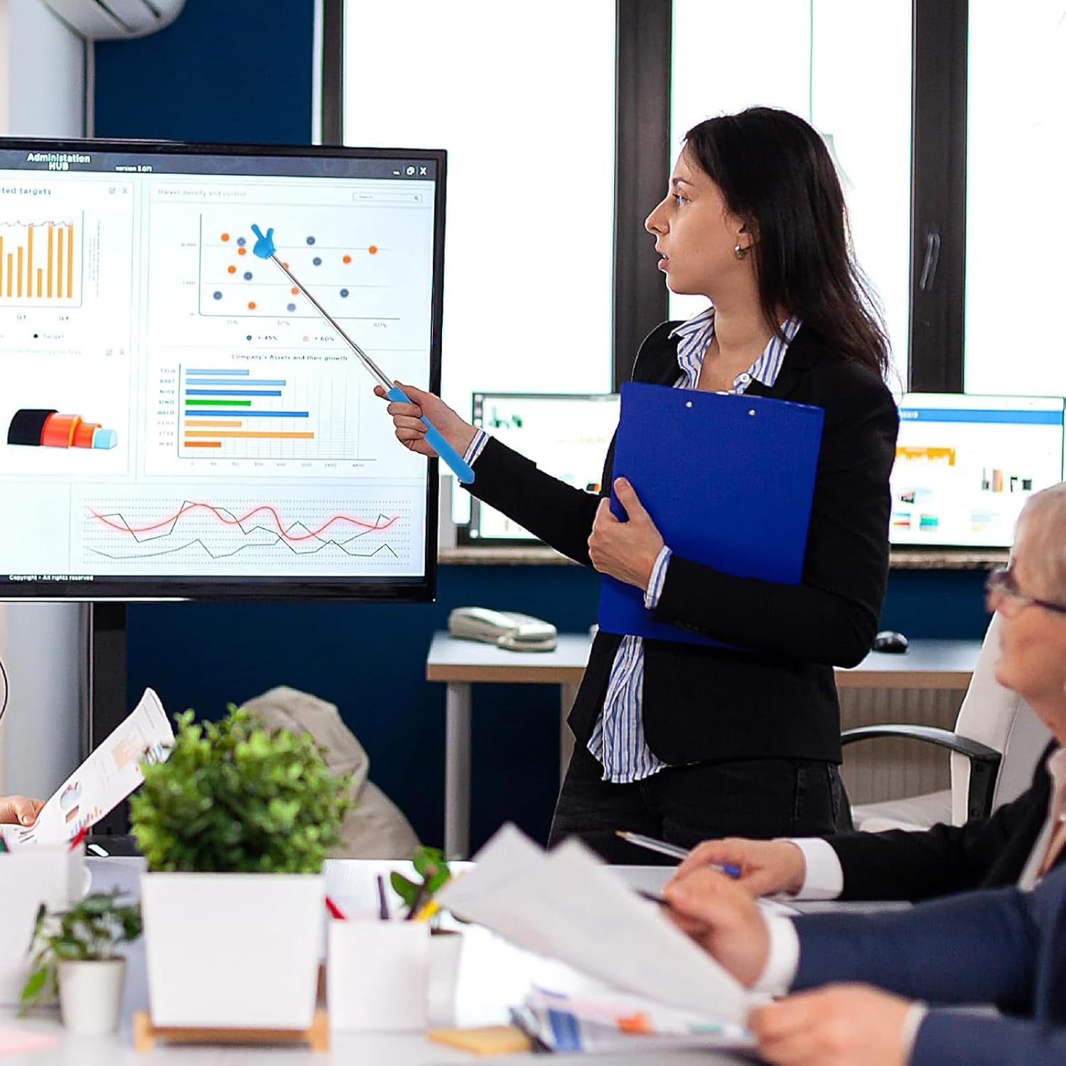 4Pcs Finger Pointer for Reading Beginner,Extendable Teacher Pointer Stick for School,Collapsible Telescopic Pointer for Pianoteaching,School Office Trainning Supplies,Improve Student Focus Tool image number 1