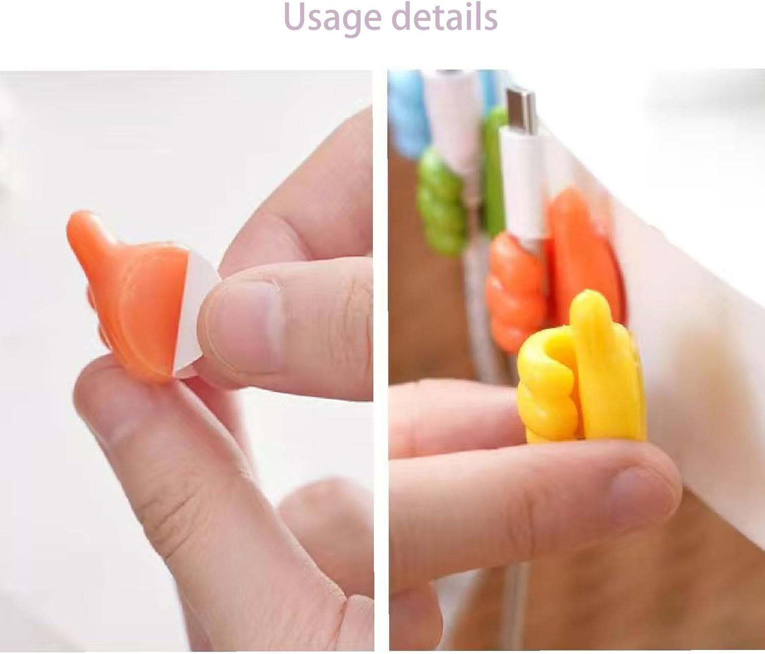 Thumb Data Cable Fixator Data Cable Is Collected and Arranged 10Pcs Fixator, No Punching and Hook Cable Organizer image number 3