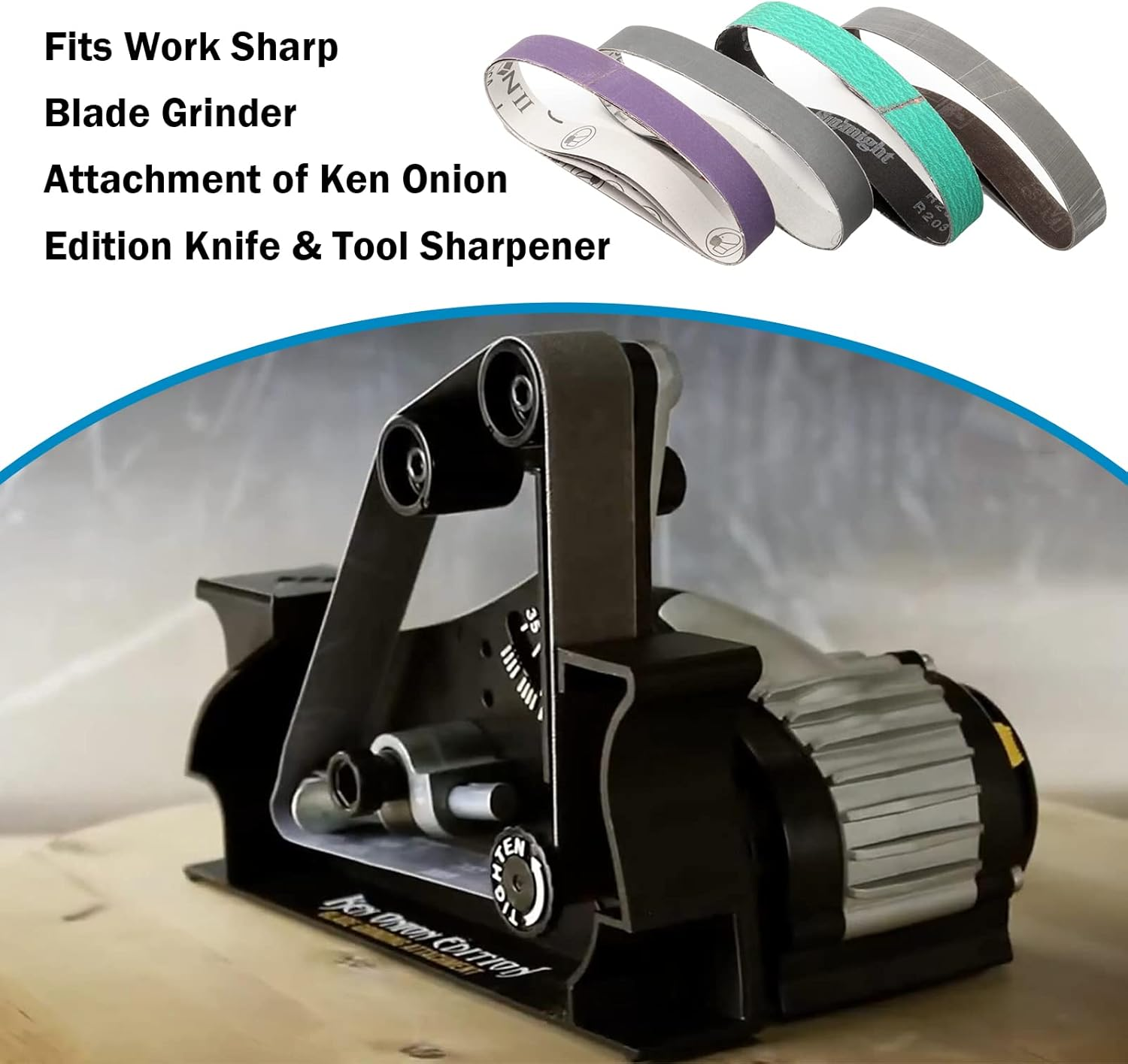 1 X 18 Inch Sanding Belts,Knife Sharpening Belt Kit Fits Work Sharp Blade Grinder Attachment of Ken Onion Edition Knife & Tool Sharpener,2 PCS Each of 120, 240, 400, 600,1000 2500 Grits,12-Pack image number 2