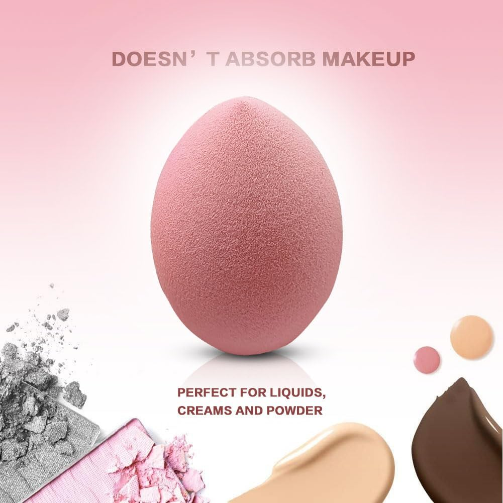 8 PCS Makeup Sponge with Holder Case Set, Makeup Sponges Blender Beauty Sponge Makeup Egg with Gift Box, Latex-Free Dry & Wet Use Foundation Cosmetic Makeup Puff for Powder Cream - Multicolor image number 4