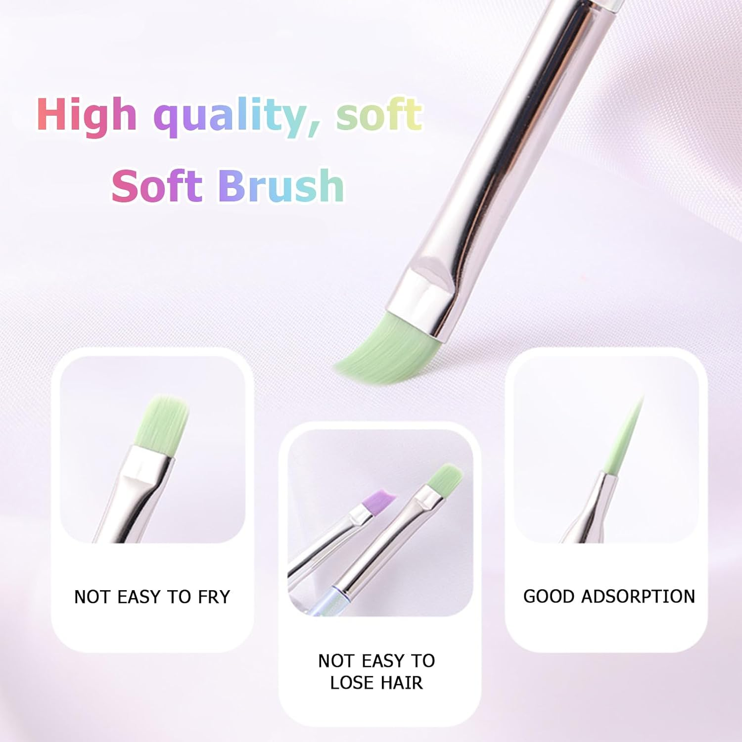 Nail Art Brushes Acrylic Nail Brush Design Pen Set - Gel Nail Polish Painting, Nail Extension Gel Builder Gel Brush, Nail Art Fine Liner Brush for DIY Manicure (6Pcs) image number 5